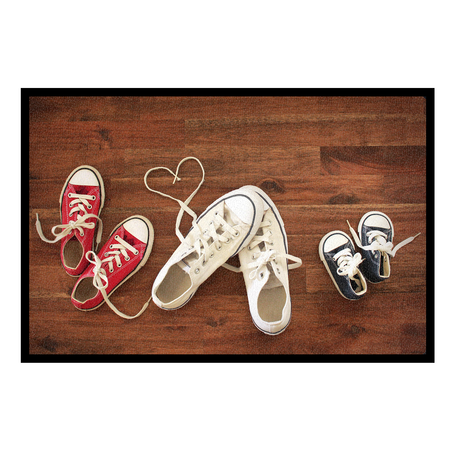 Fussmatte - Sneaker - 1 Erwachsener, 2 Kinder