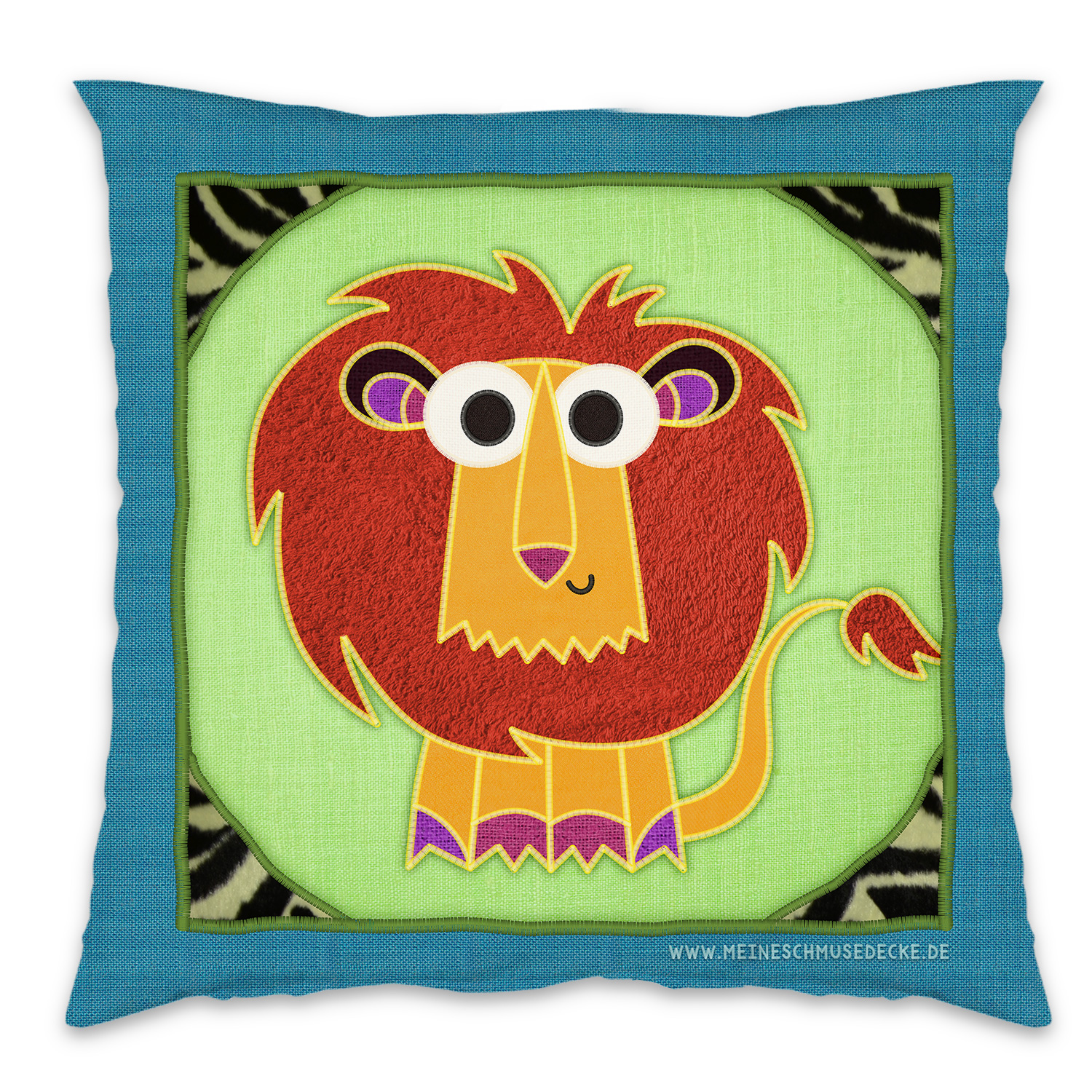 Kissen 40 x 40 cm - Design Meine Schmusedecke Löwe (+ Namen)