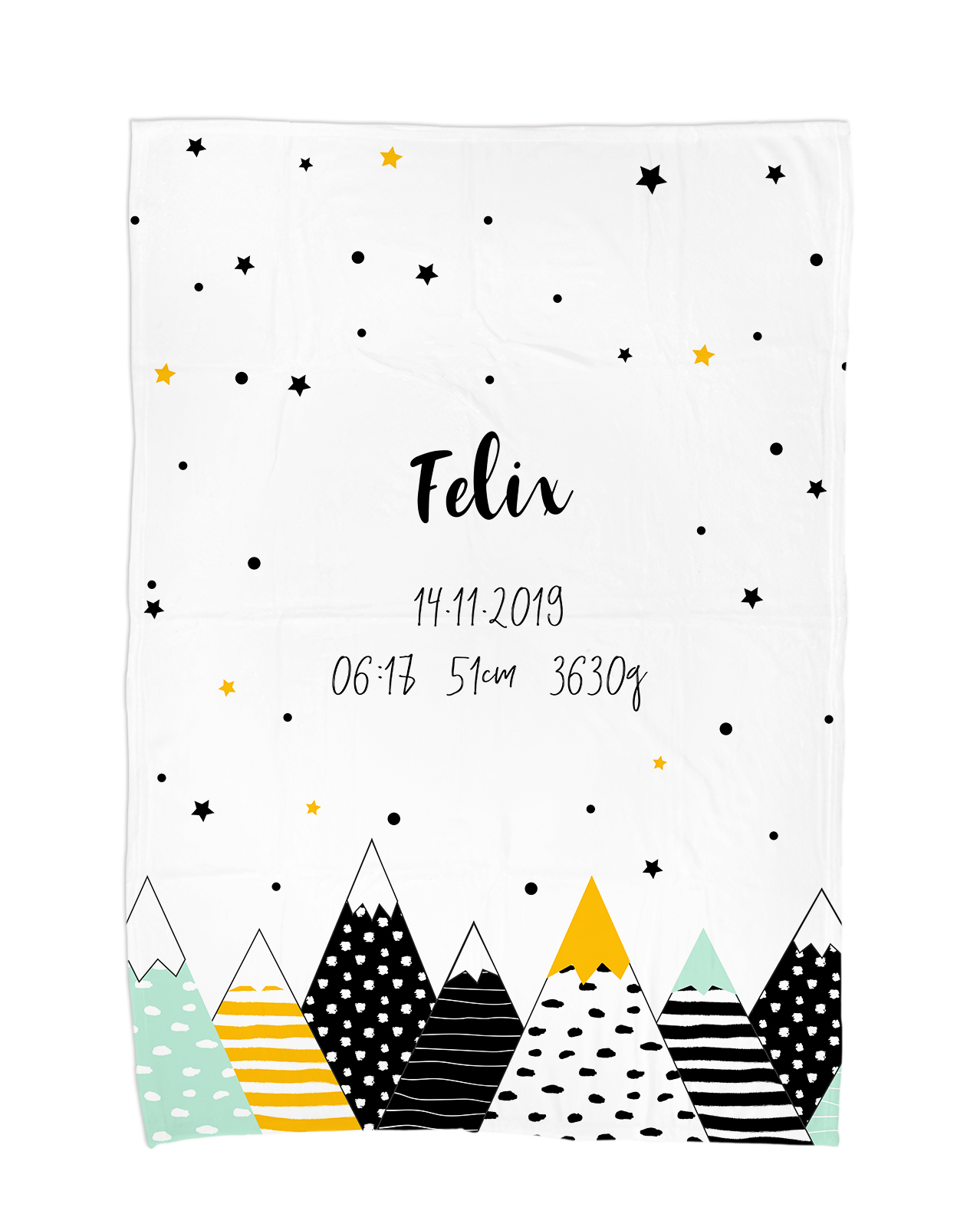 Kuscheldecke - Wild Child bunt - Mit Namen oder Text personalisierbar