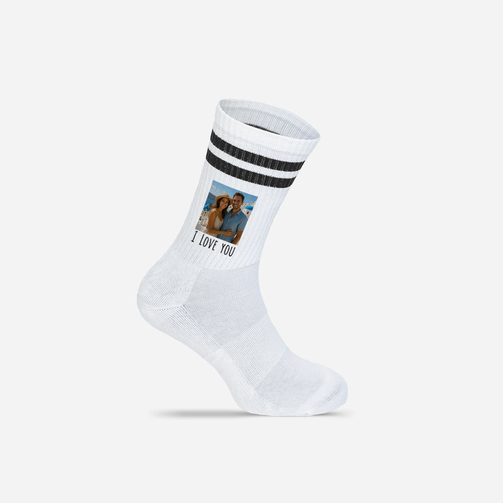 Tennissocke personalisierbar mit Foto und Text
