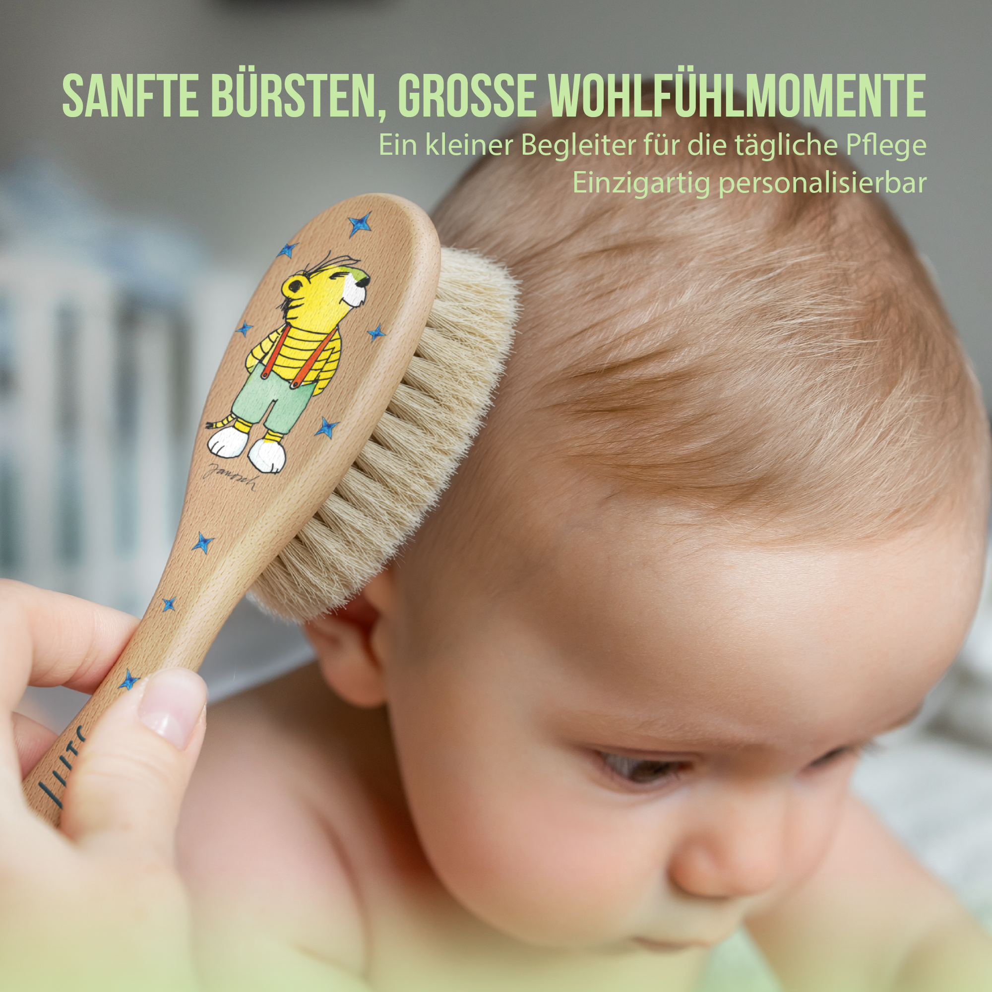 Janosch - Babybürste Stern - Mit Namen personalisierbar