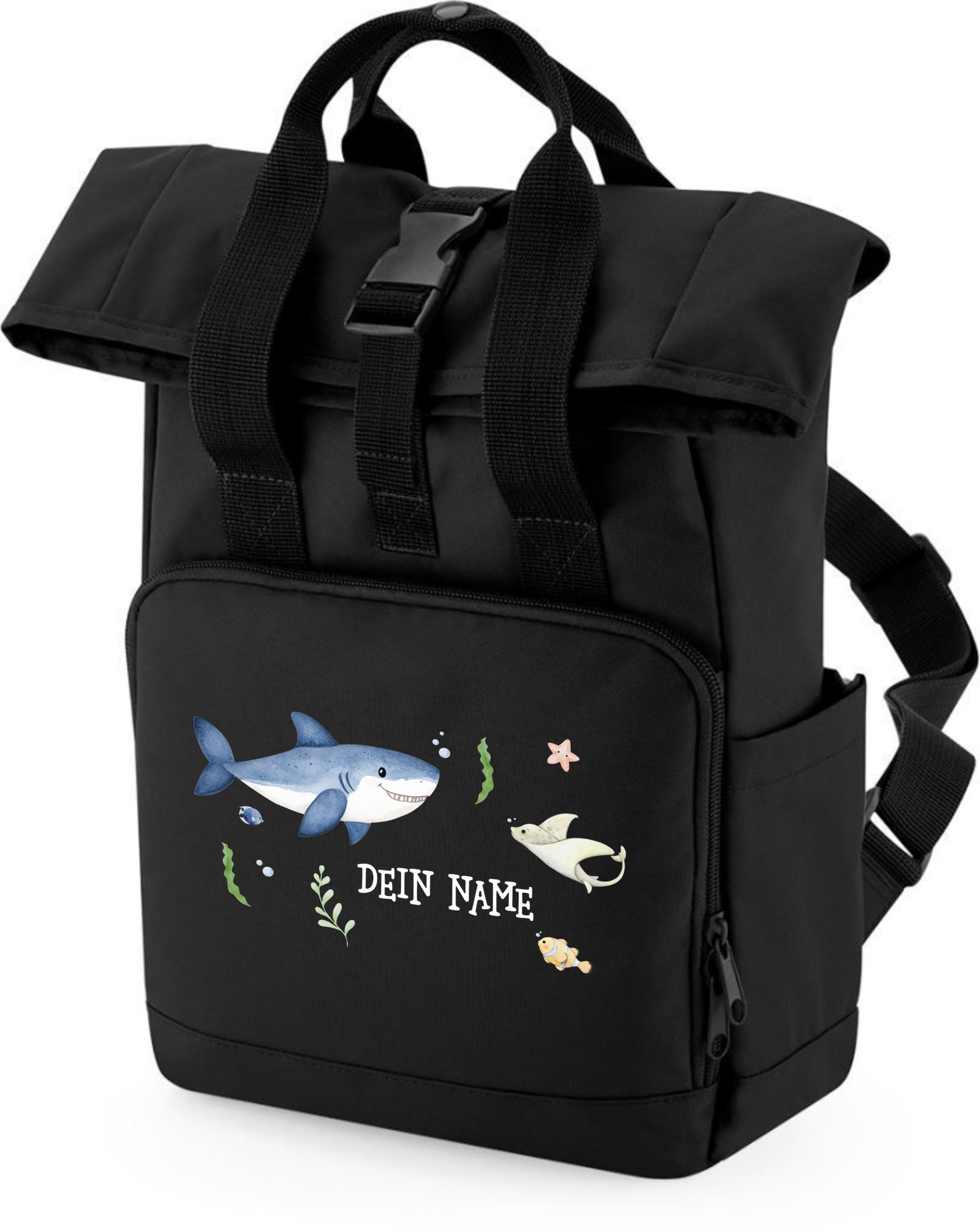 Rucksack - Hai - Mit Namen personalisierbar