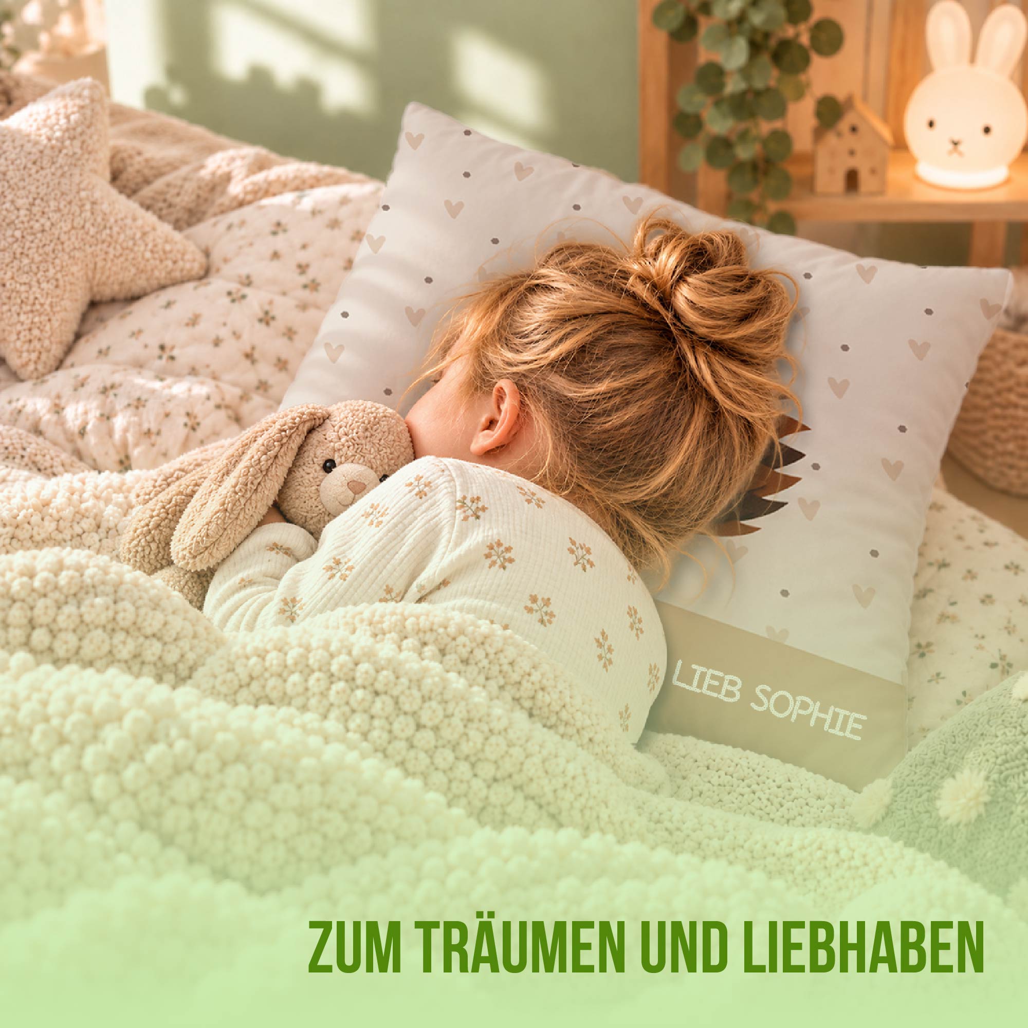 Schlummer-Kissen - Igel - Mit Namen personalisierbar