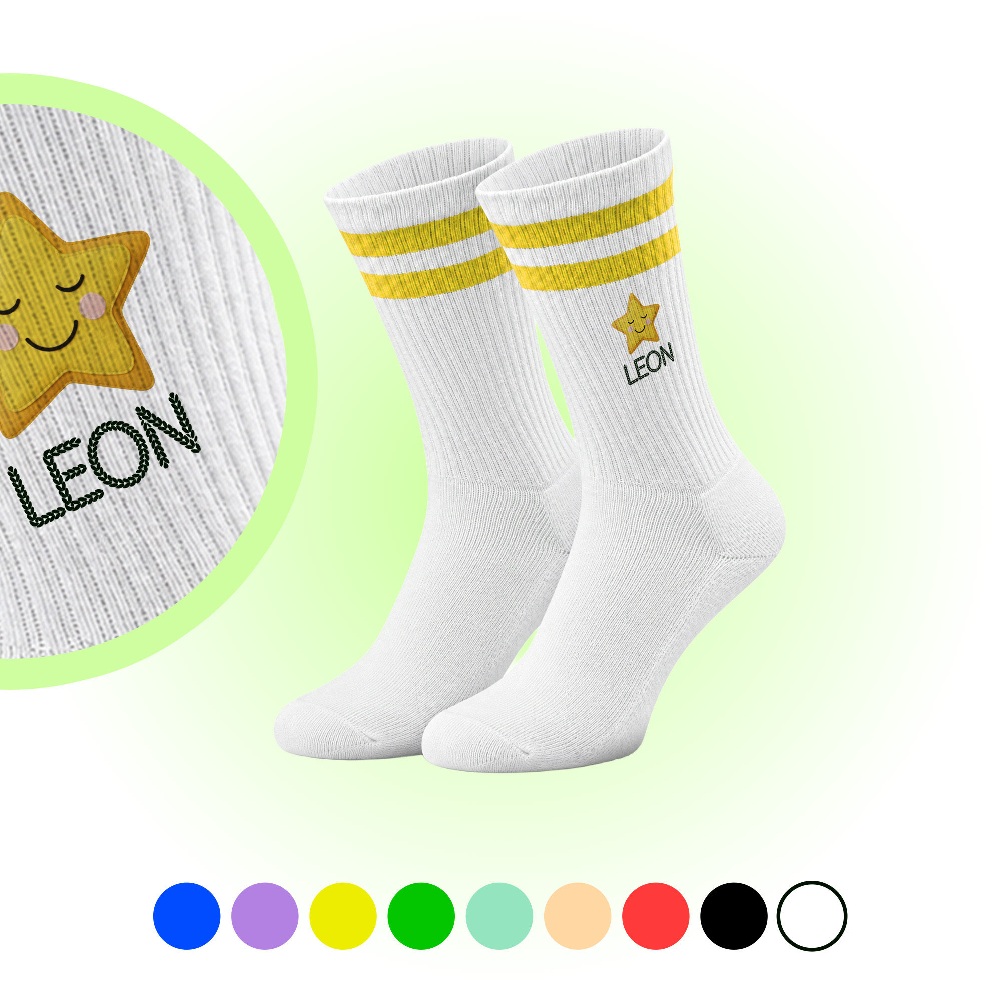 Schlummer Socke - Stern - Personalisiert mit Namen