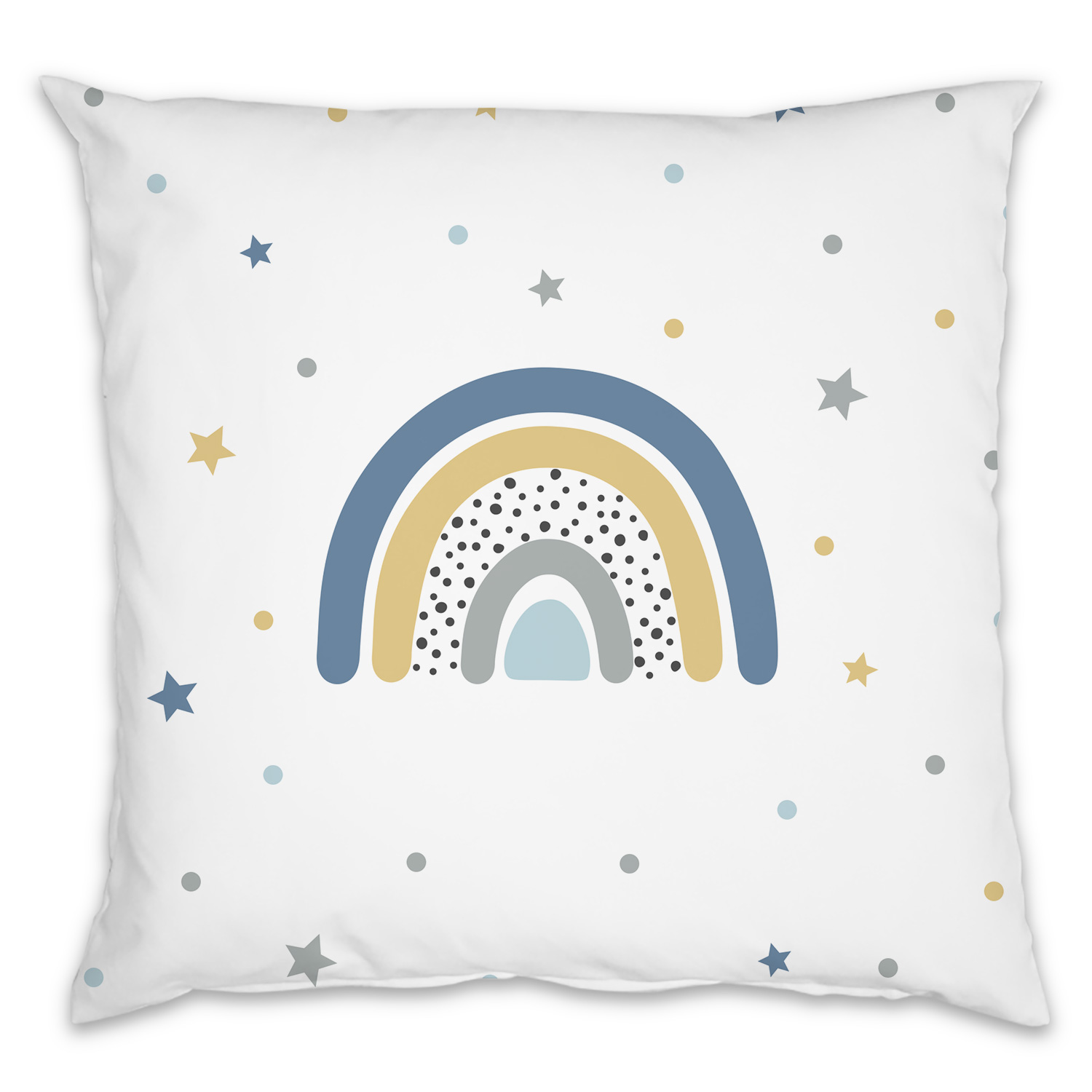Regenbogen Sternchen - Kinderkissen mit Namen