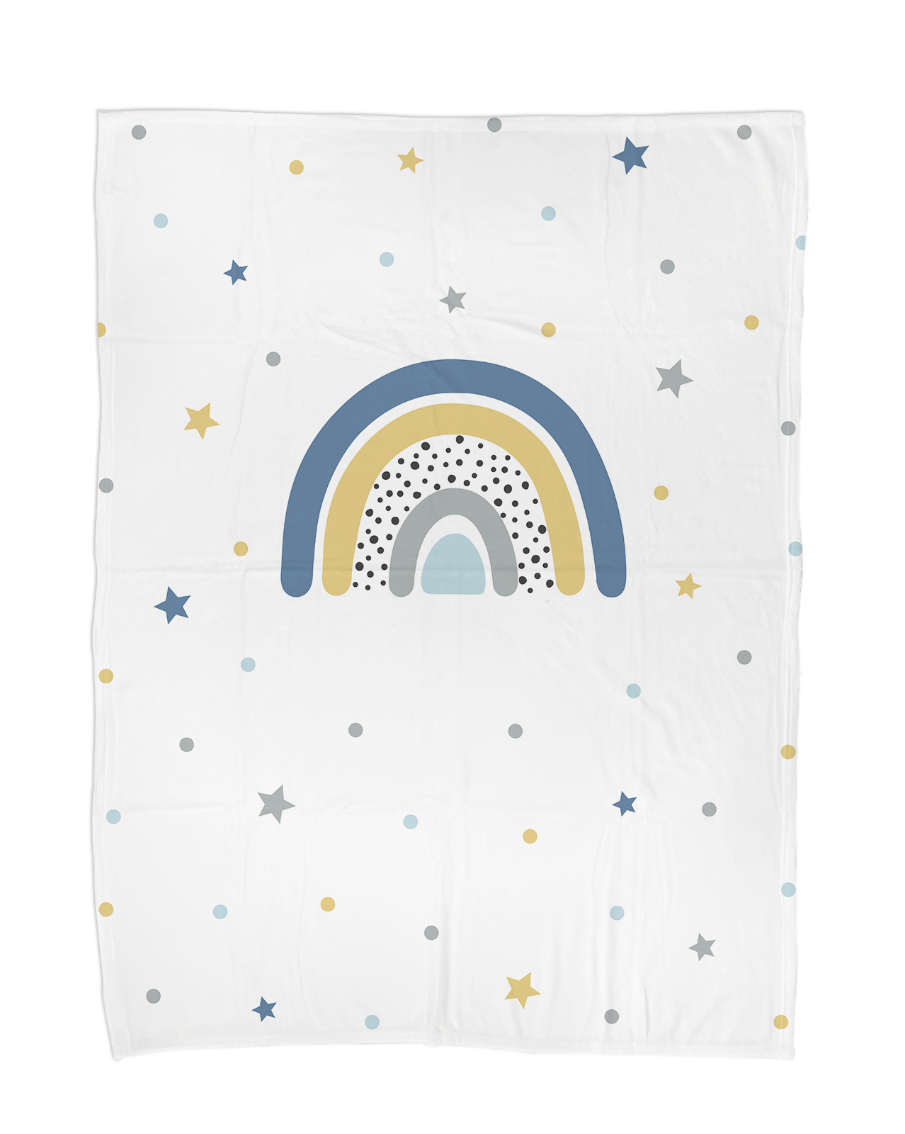 Kuscheldecke - Regenbogen Sternchen - Mit Namen oder Text personalisierbar