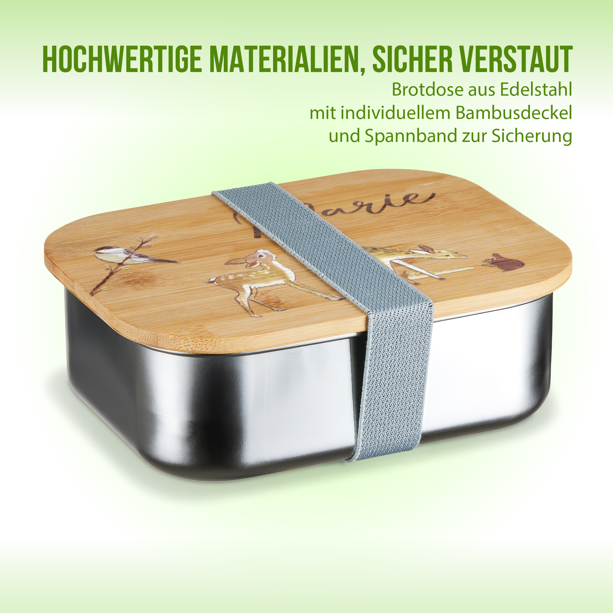 Brotdose - Rehe - Mit Namen personalisierbar