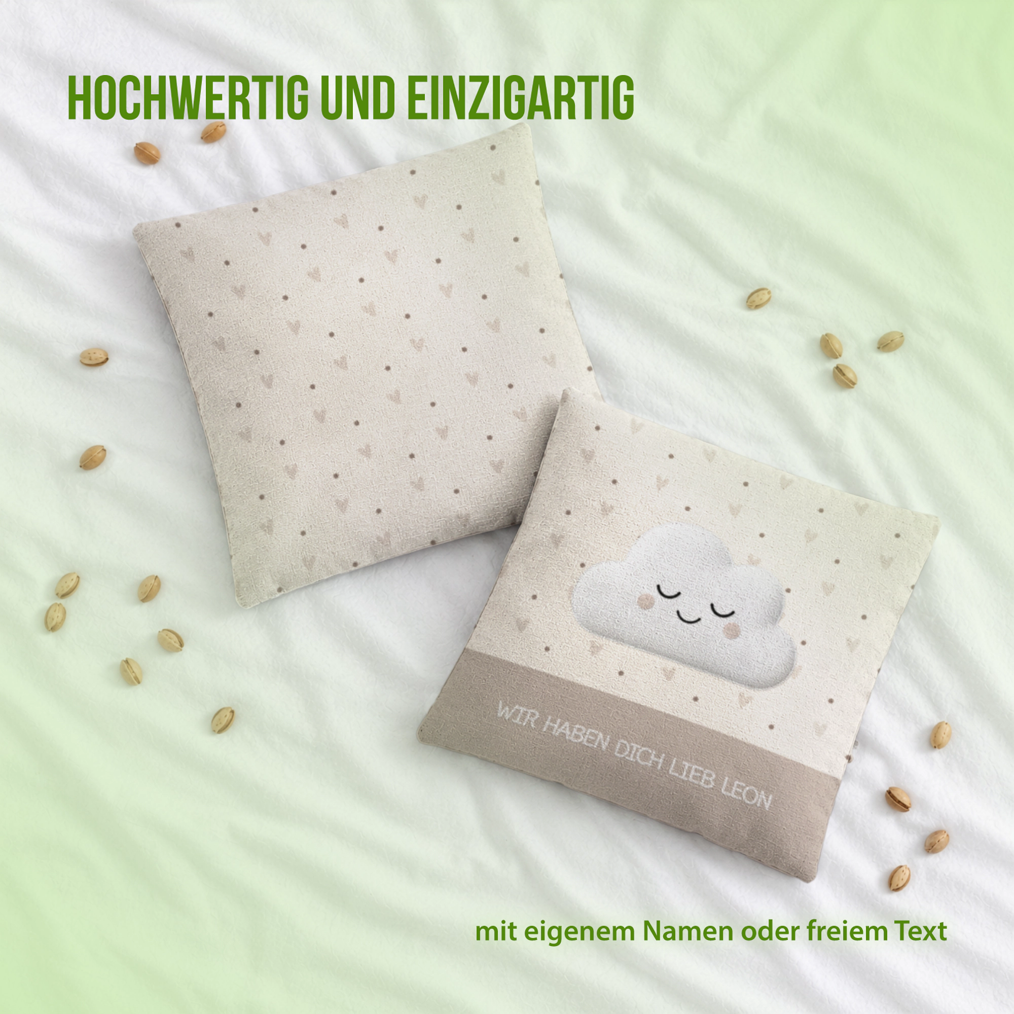 Personalisiertes Kirschkernkissen mit Schlummer-Wolke
