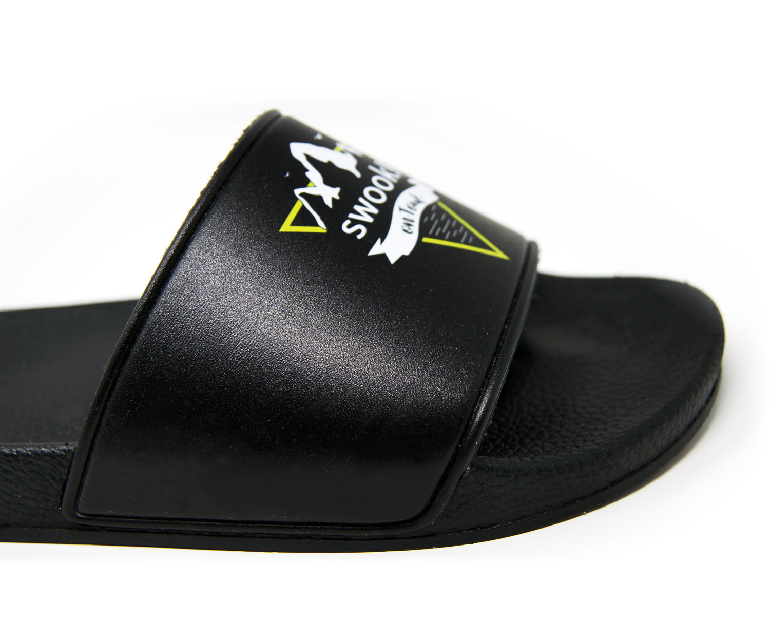 Badelatschen (schwarz) Schuhgröße 44, selbst gestalten