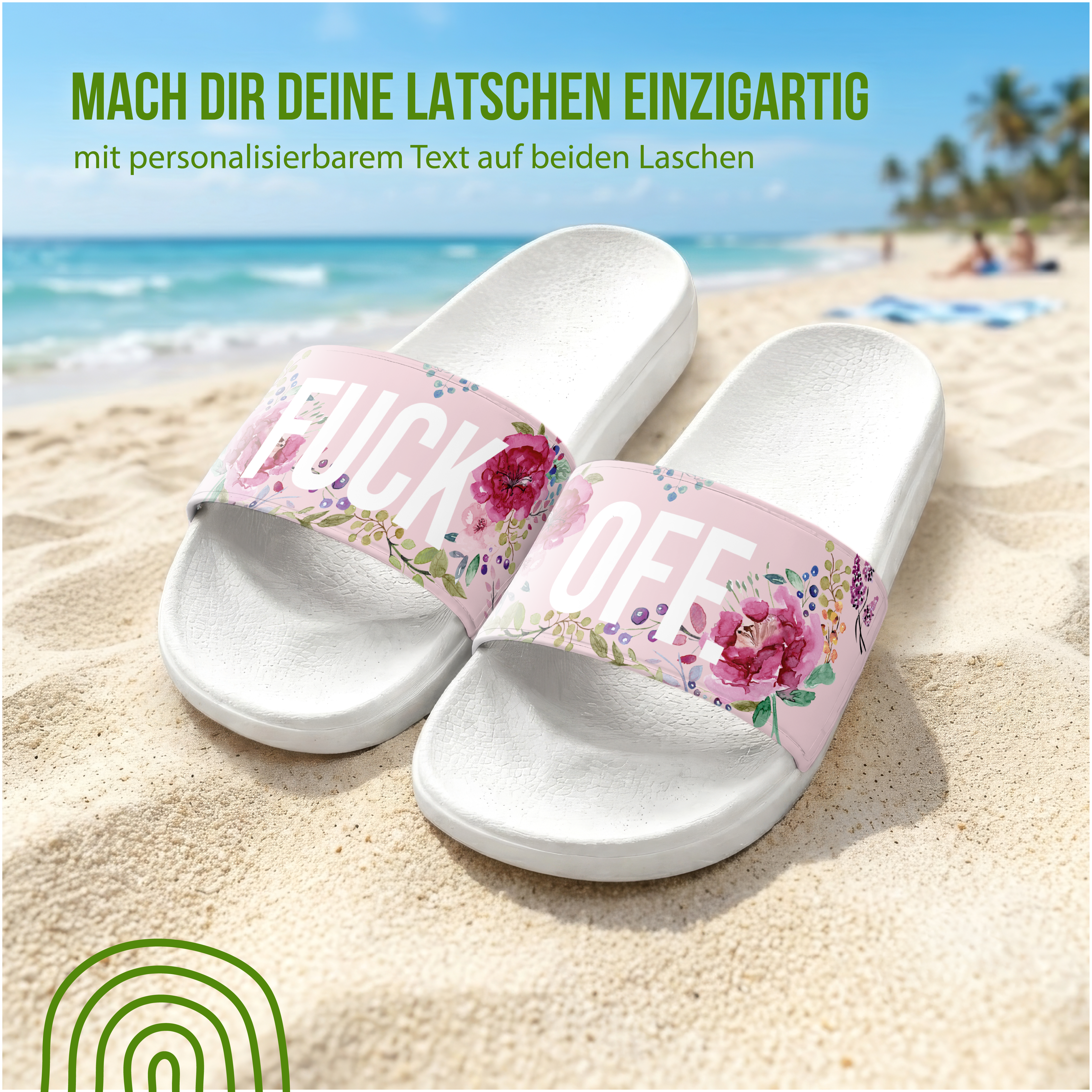 Badelatschen - fckoff - Mit Namen oder Text personalisierbar