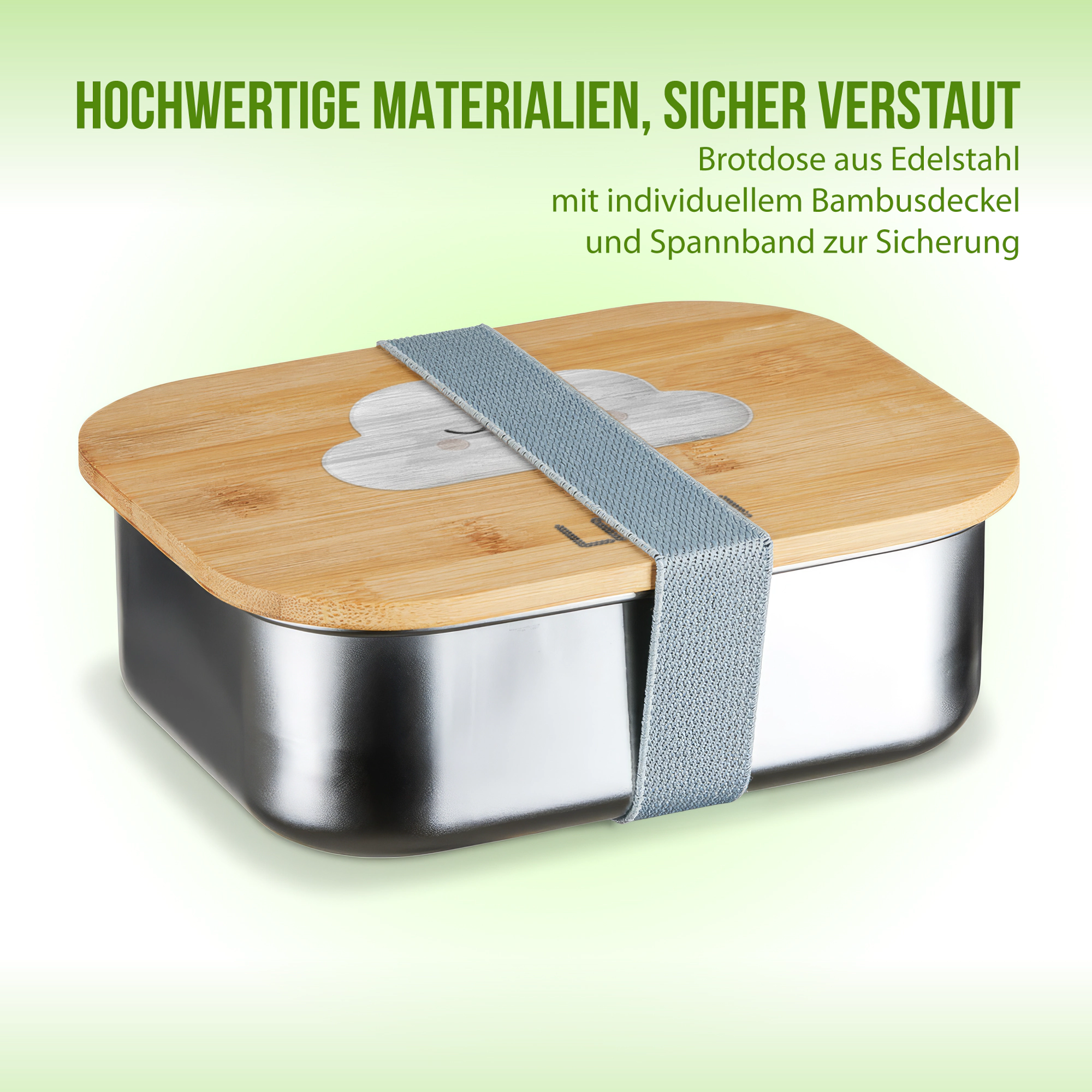 Personalisierte Brotdose mit Schlummer-Wolke
