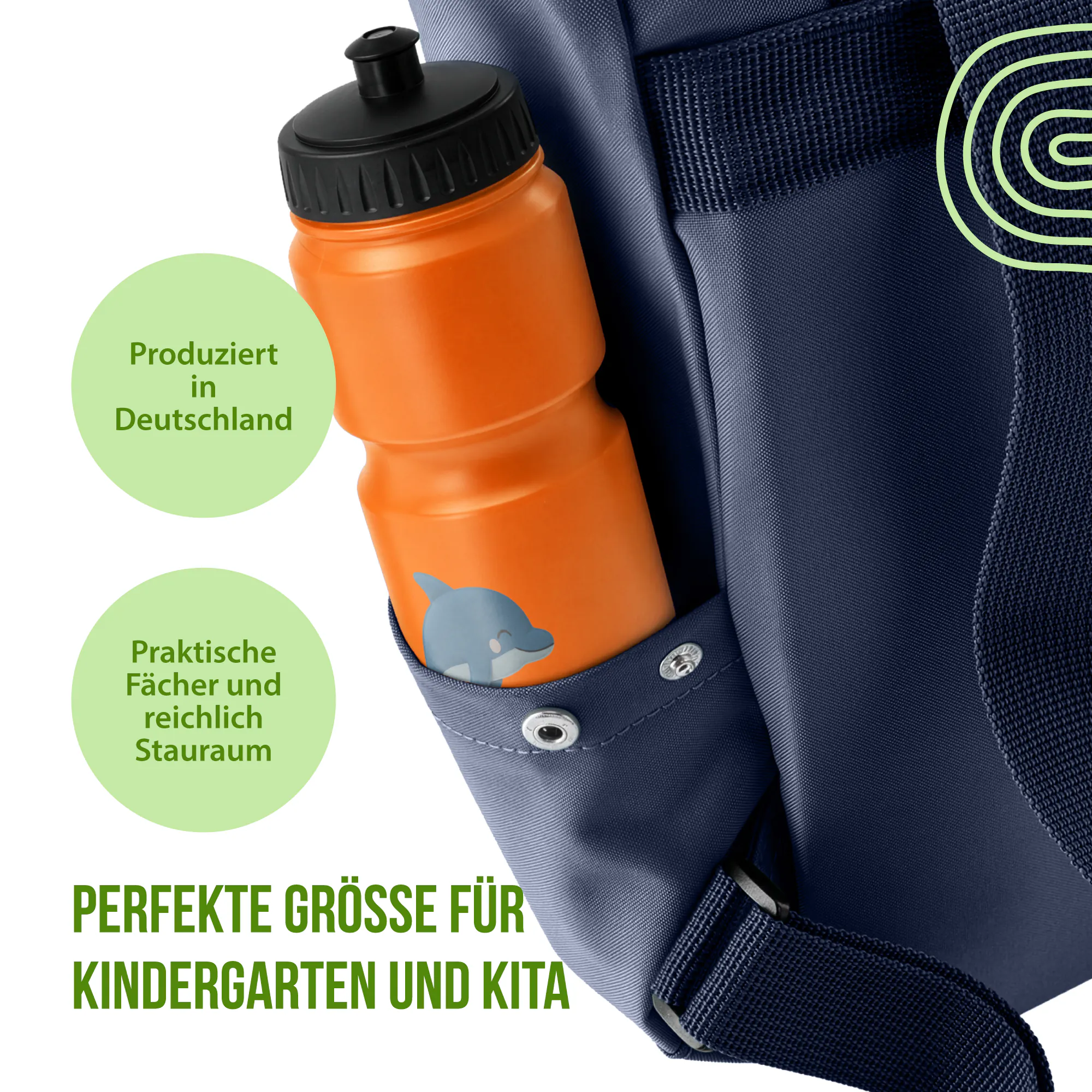Schlummer Rucksack - Delfin - Mit Namen personalisierbar