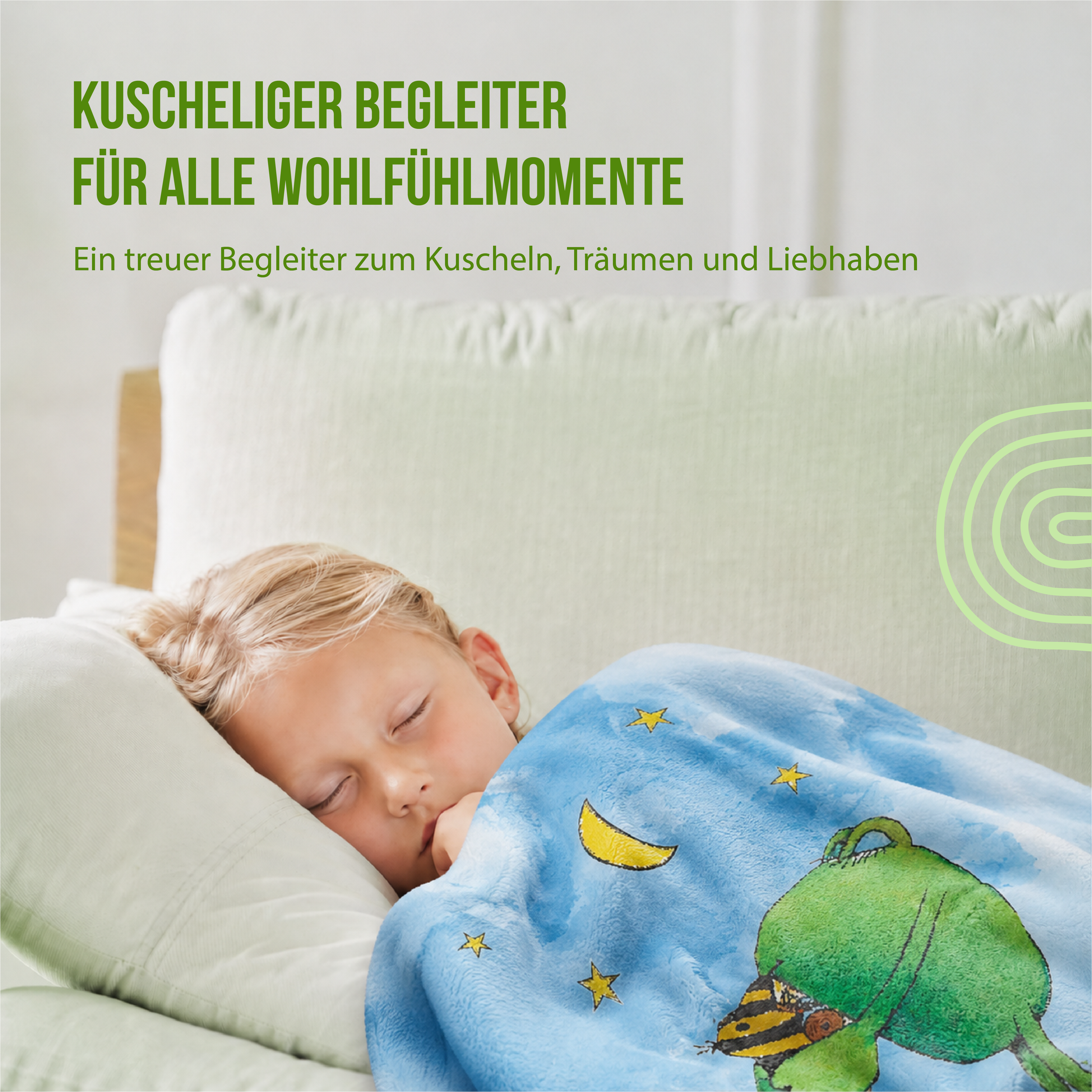 Janosch - Kuscheldecke Günter Mond - Mit Namen oder Text personalisierbar