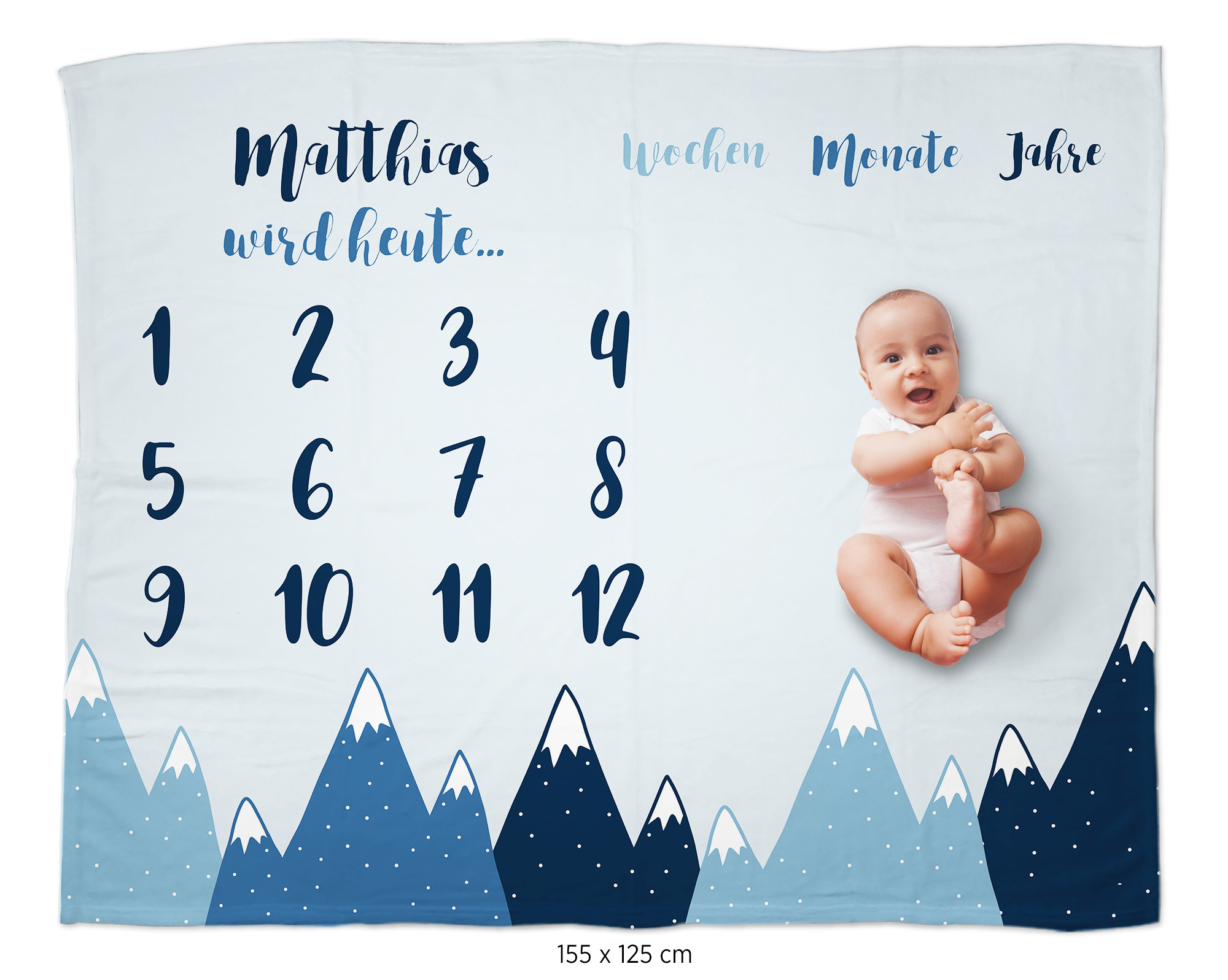 Scandinavian style - Monatsdecke mit Namen