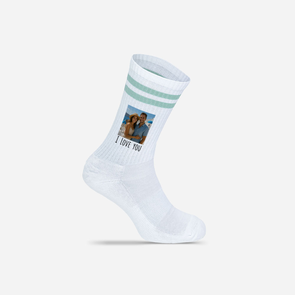 Tennissocke personalisierbar mit Foto und Text
