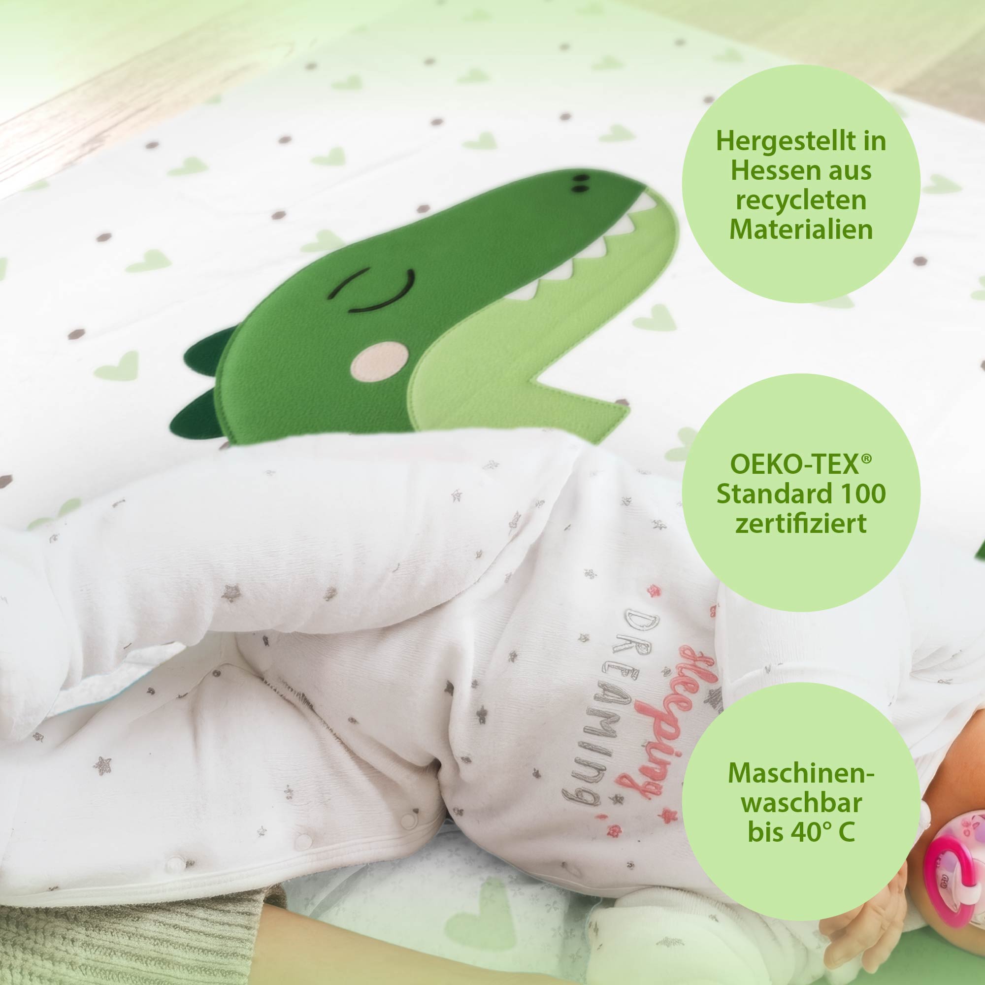 Kuscheldecke - Schlummer-Dino- Mit Namen personalisierbar