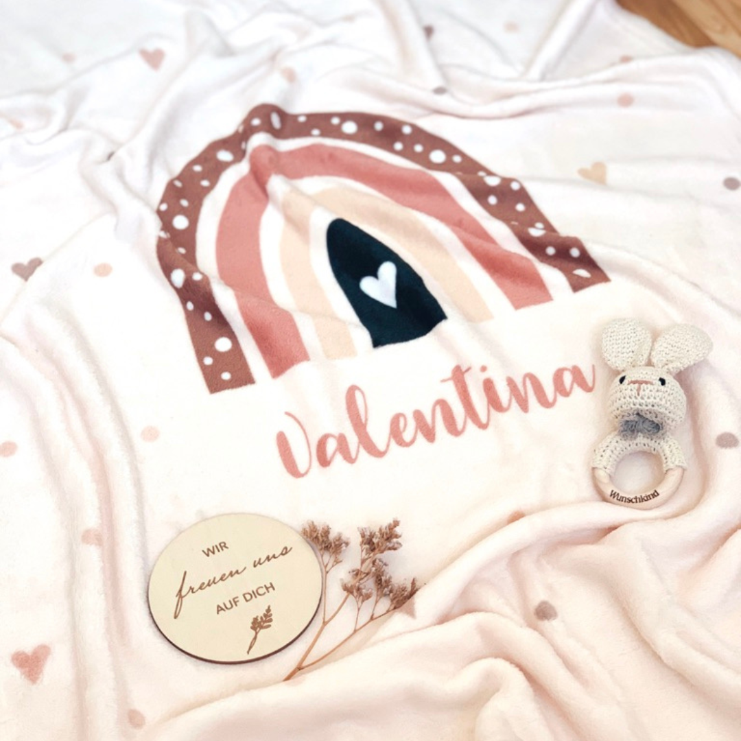 Kuscheldecke mit Text