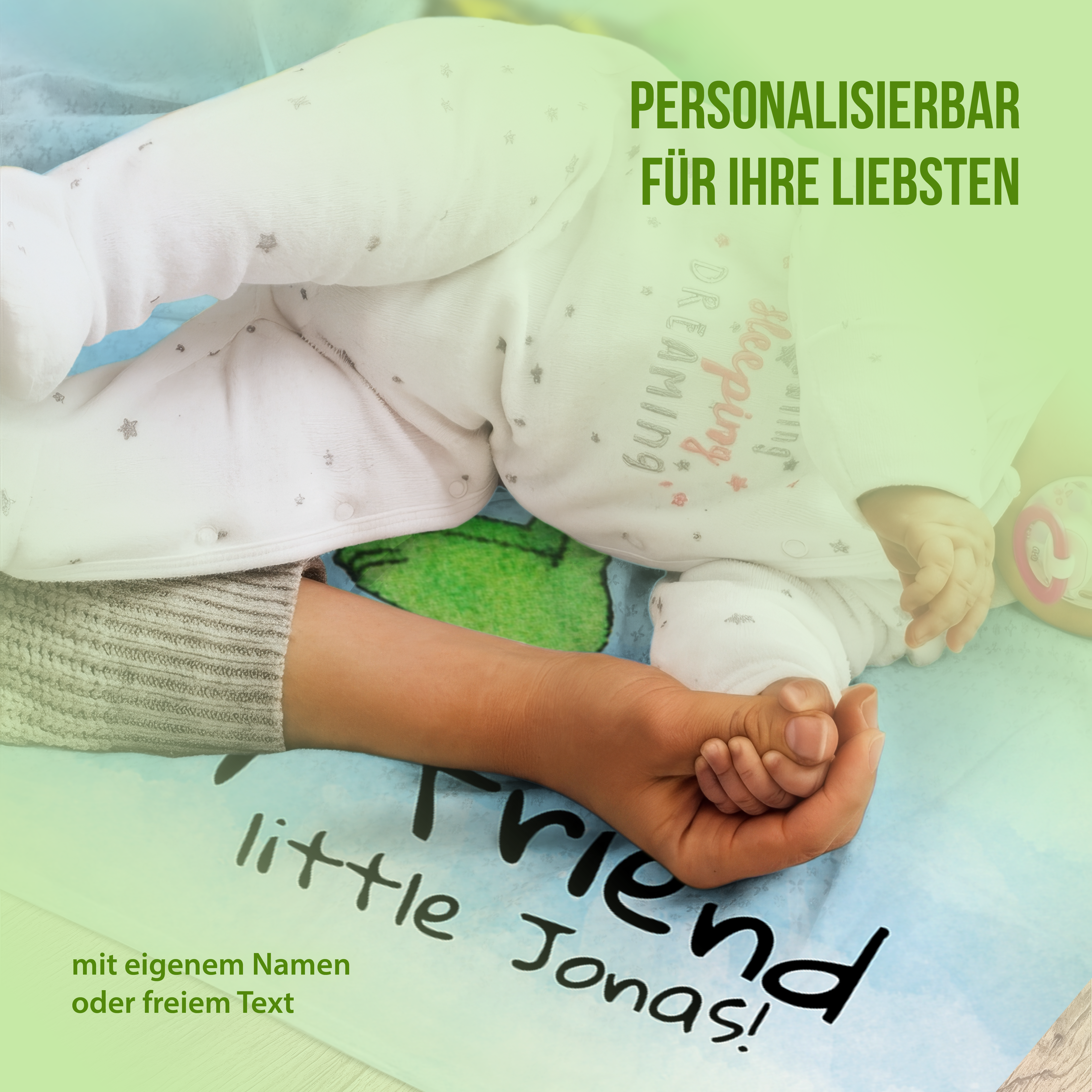 Janosch - Kuscheldecke Günter Mond - Mit Namen oder Text personalisierbar