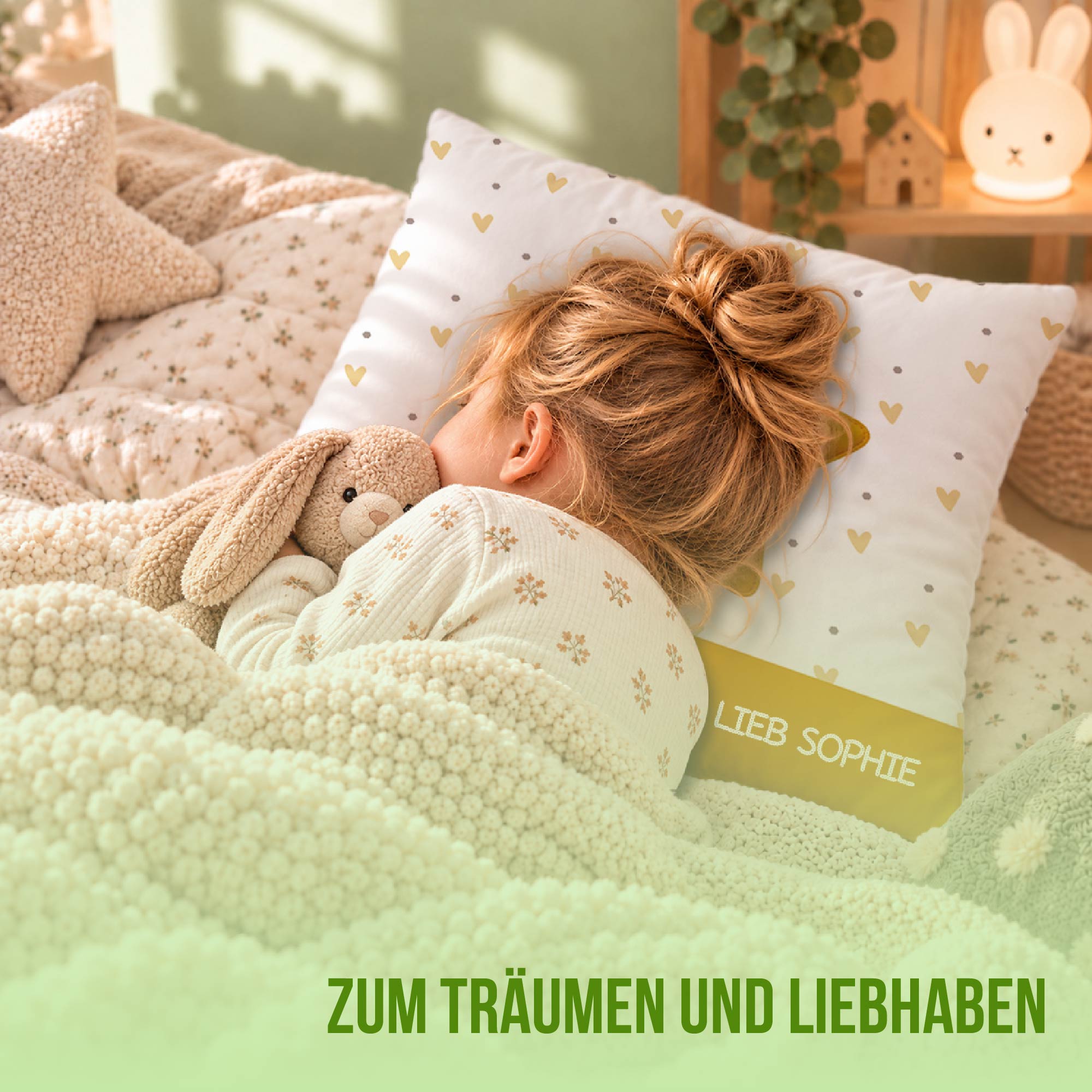 Schlummer-Kissen - Stern - Mit Namen personalisierbar