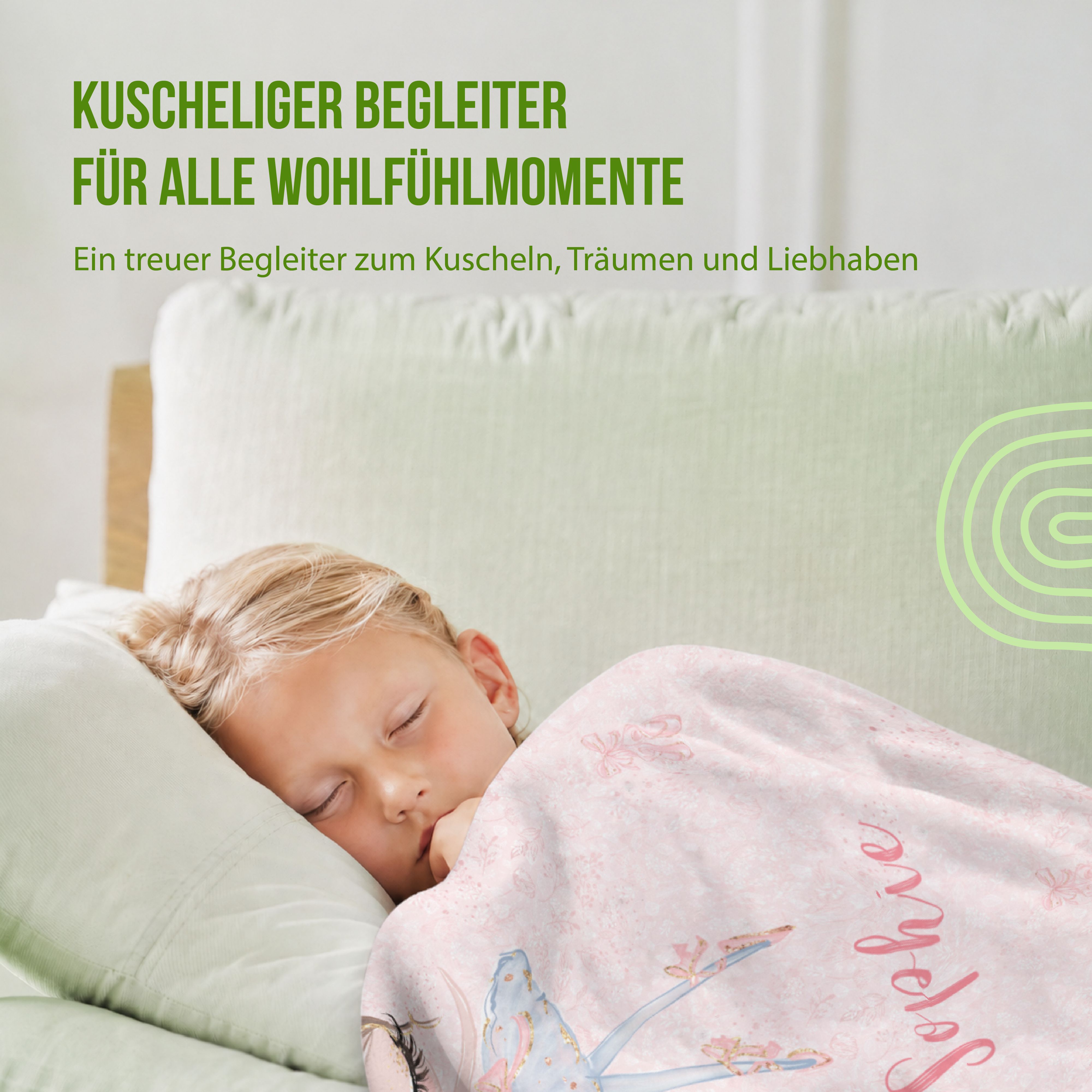 Kuscheldecke - Ballerina - Mit Namen oder Text personalisierbar