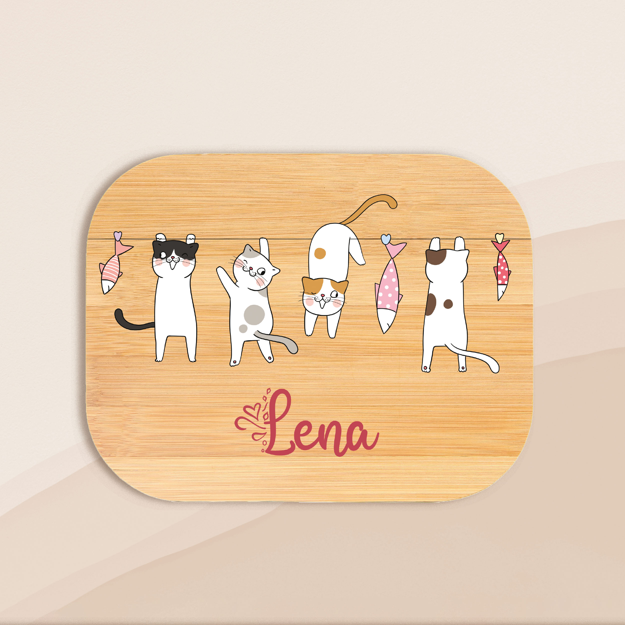 Brotdose personalisiert mit Namen - Katzen