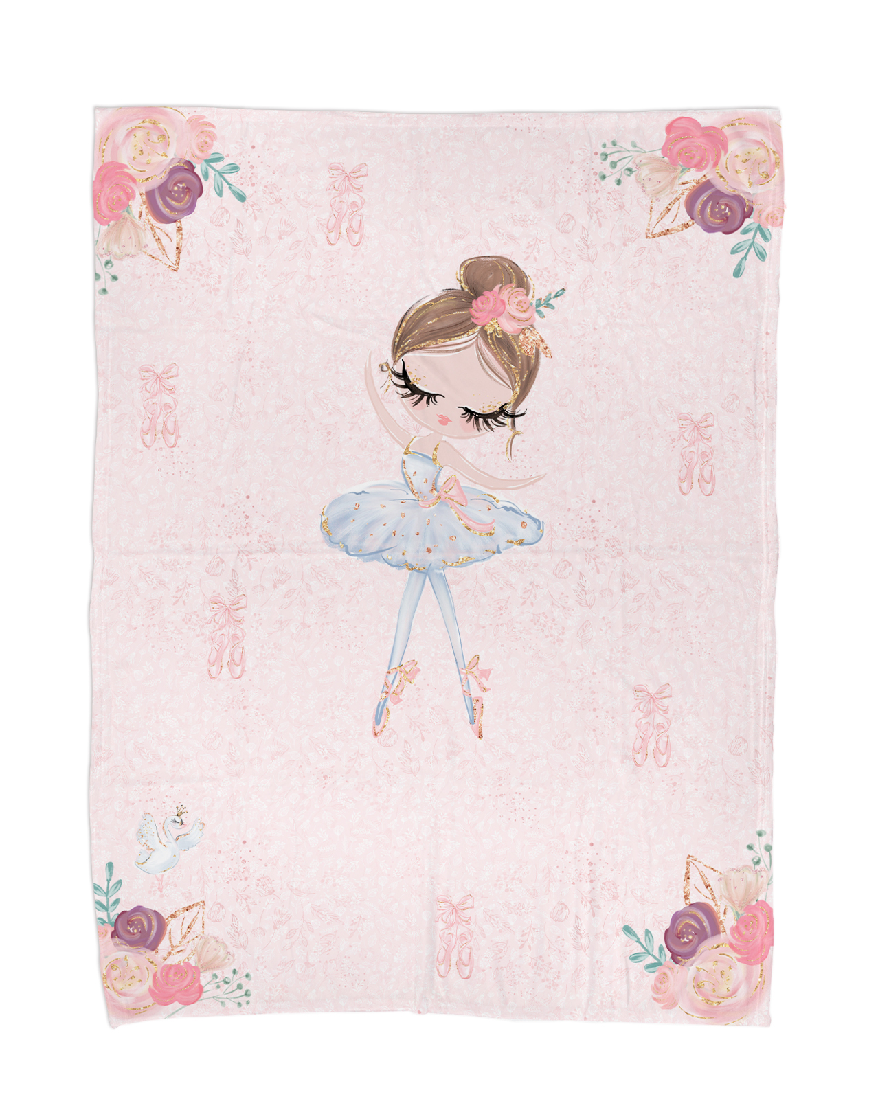 Kuscheldecke - Ballerina - Mit Namen oder Text personalisierbar