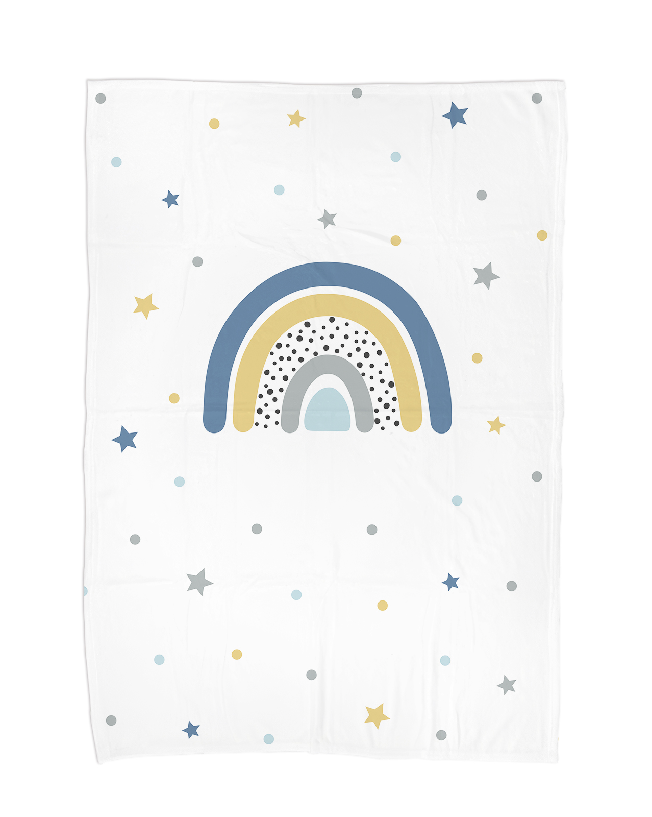 Kuscheldecke - Regenbogen Sternchen - Mit Namen oder Text personalisierbar