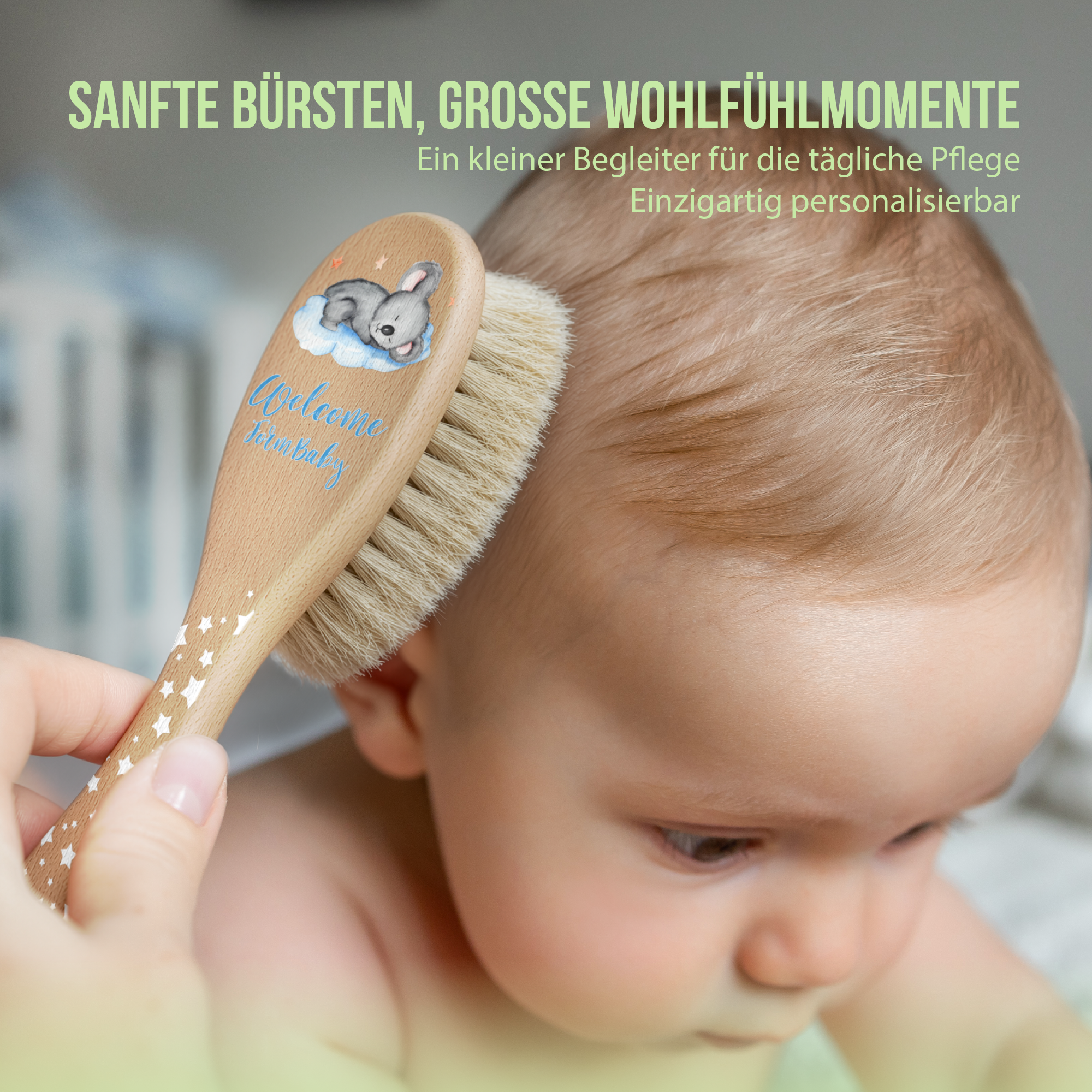Babybürste - Koala - Mit Namen und Geburtsdatum