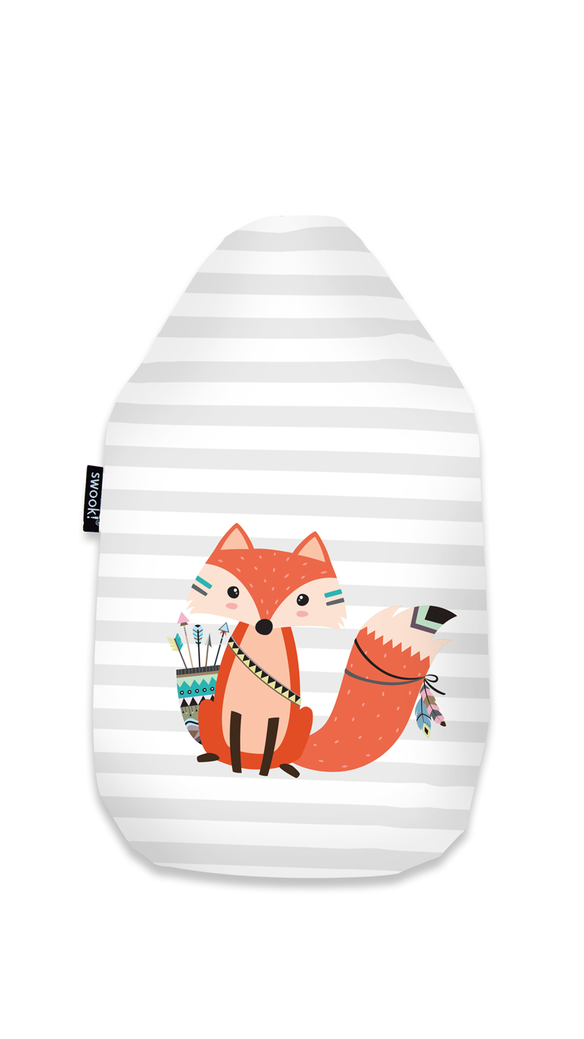 Be brave - Fuchs grau - Wärmflasche mit Namen