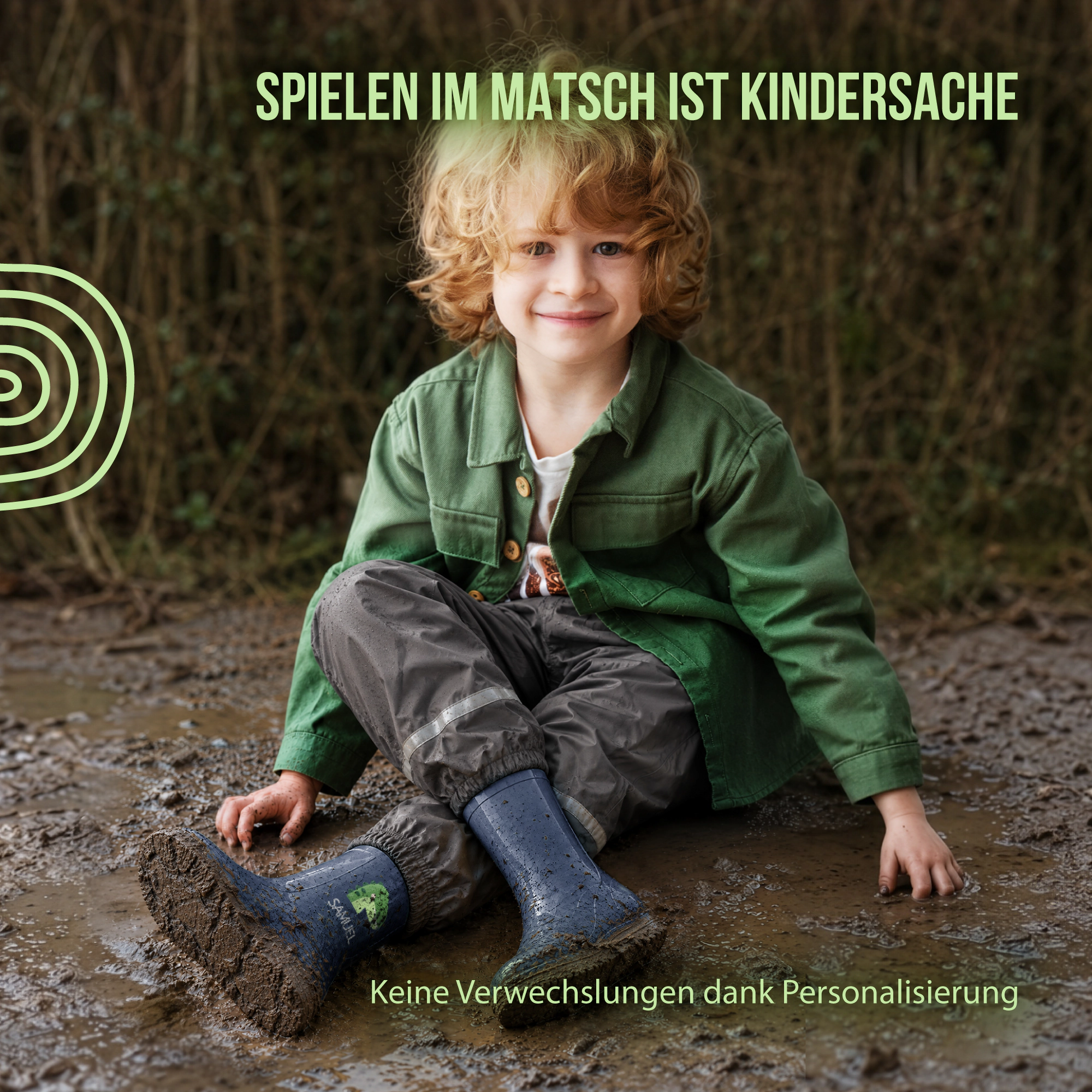 Personalisierte Gummistiefel mit Schlummer-Dino