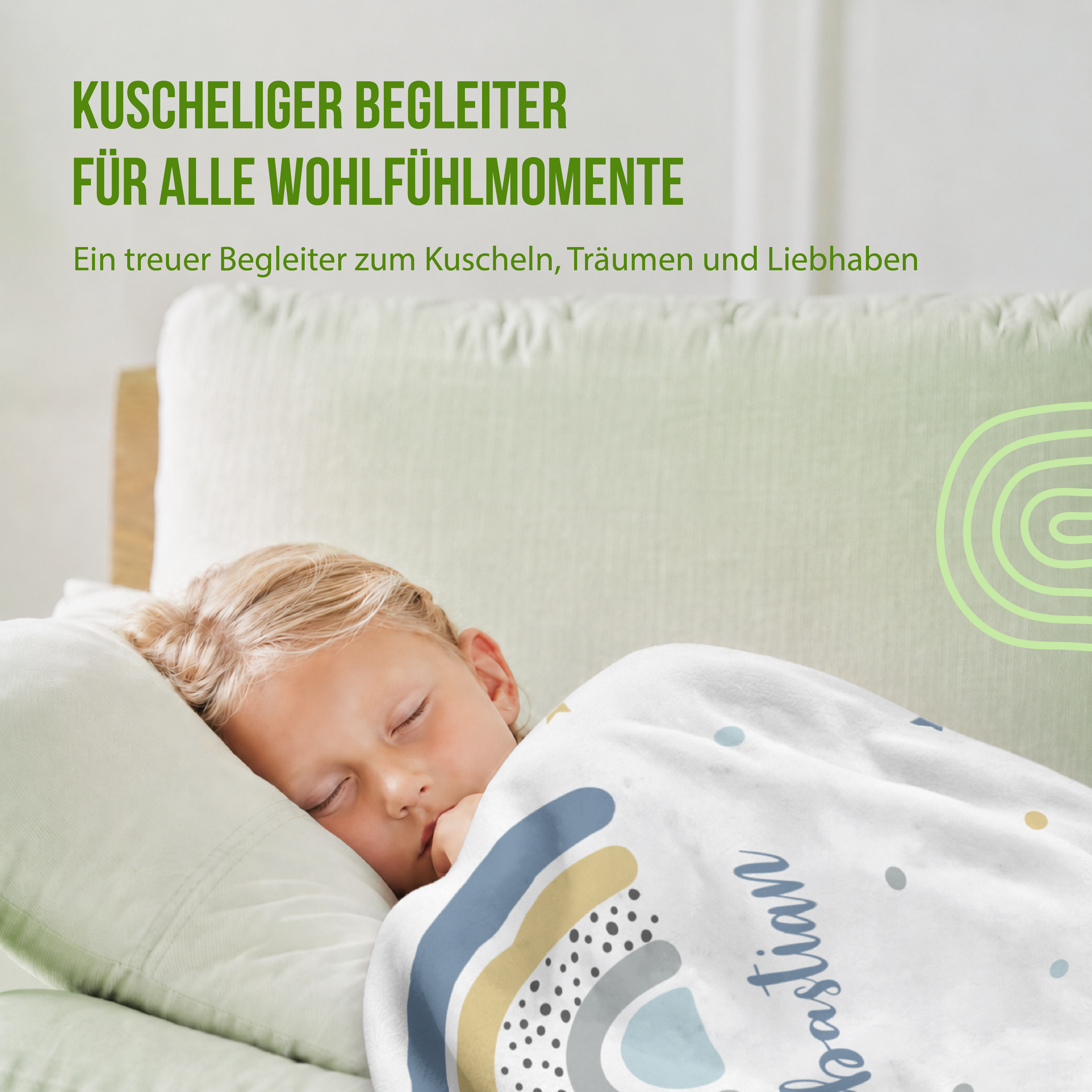 Kuscheldecke - Regenbogen Sternchen - Mit Namen oder Text personalisierbar