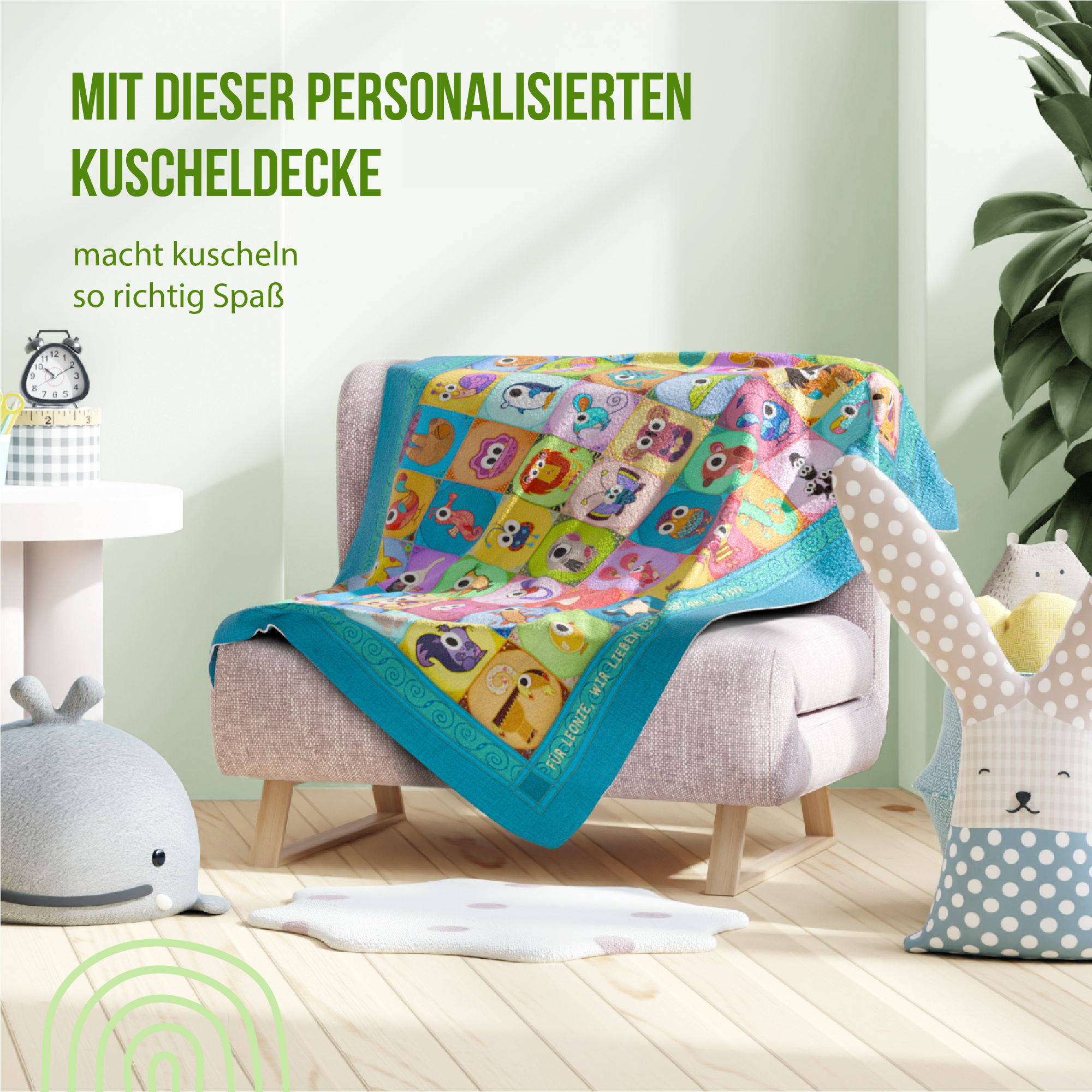 Kuscheldecke – Meine Schmusedecke (mit Text personalisierbar)