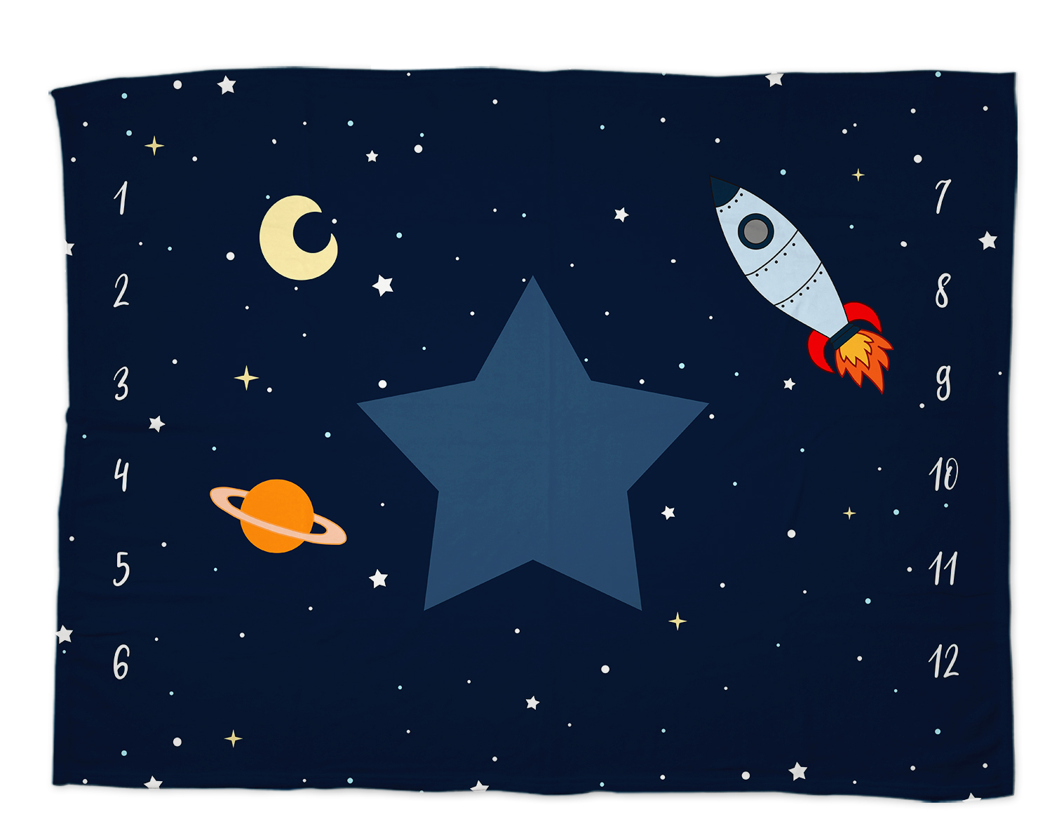 Reach for the stars - Babydecke mit Namen