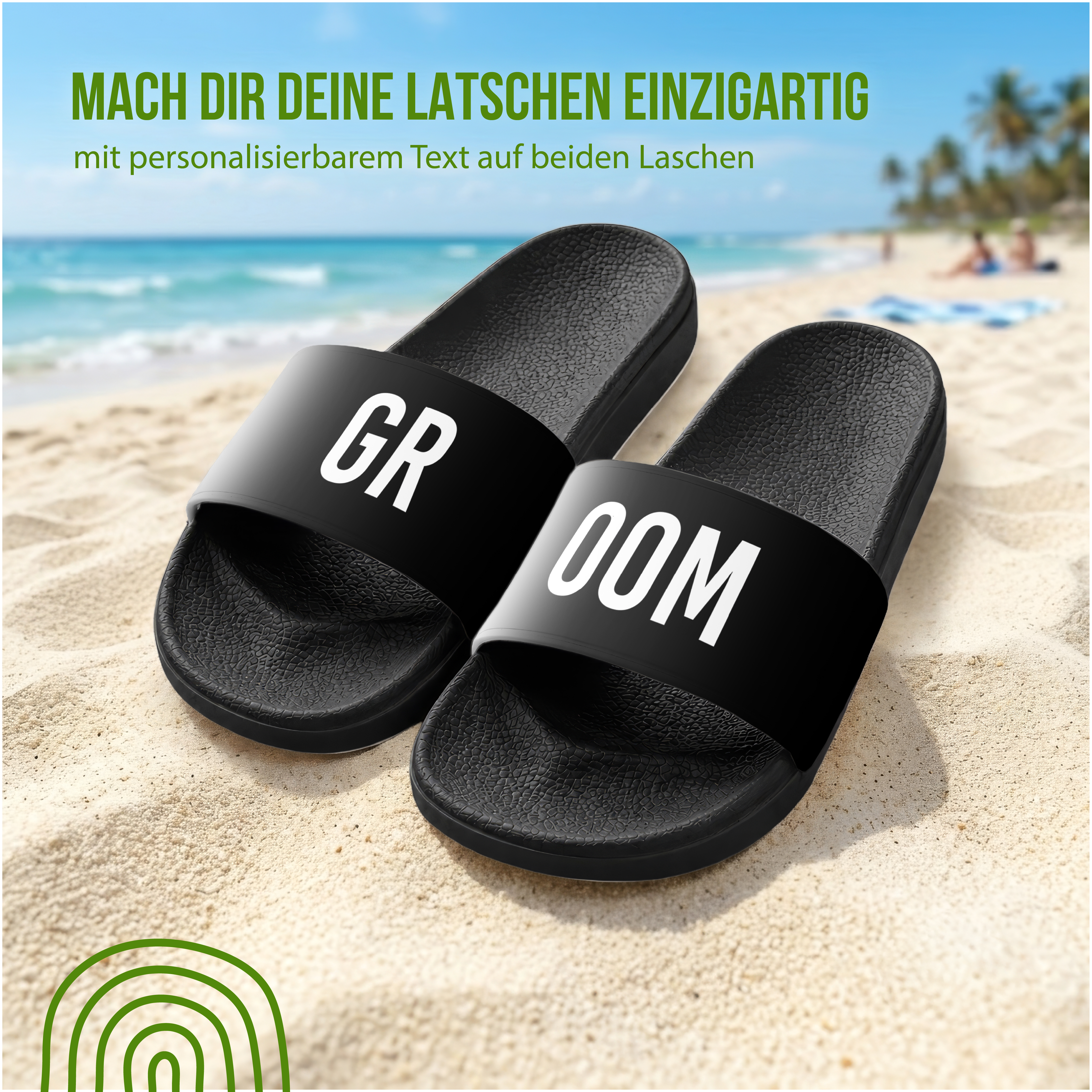 Badelatschen - Groom 2 - Mit Namen oder Text personalisierbar