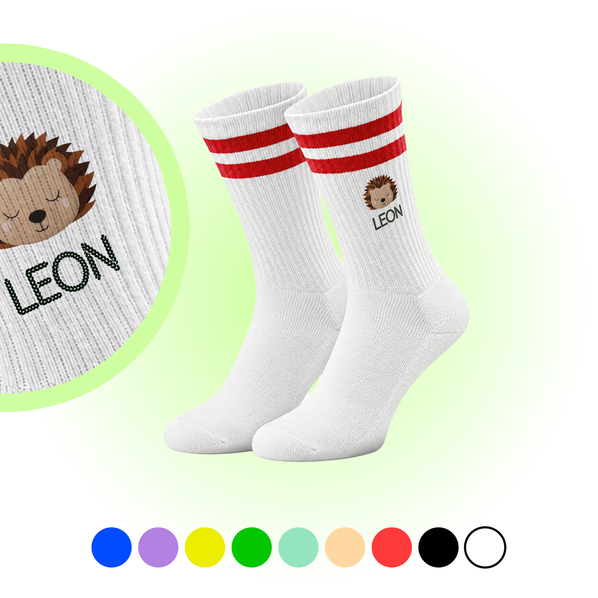Schlummer Socke - Igel - Personalisiert mit Name