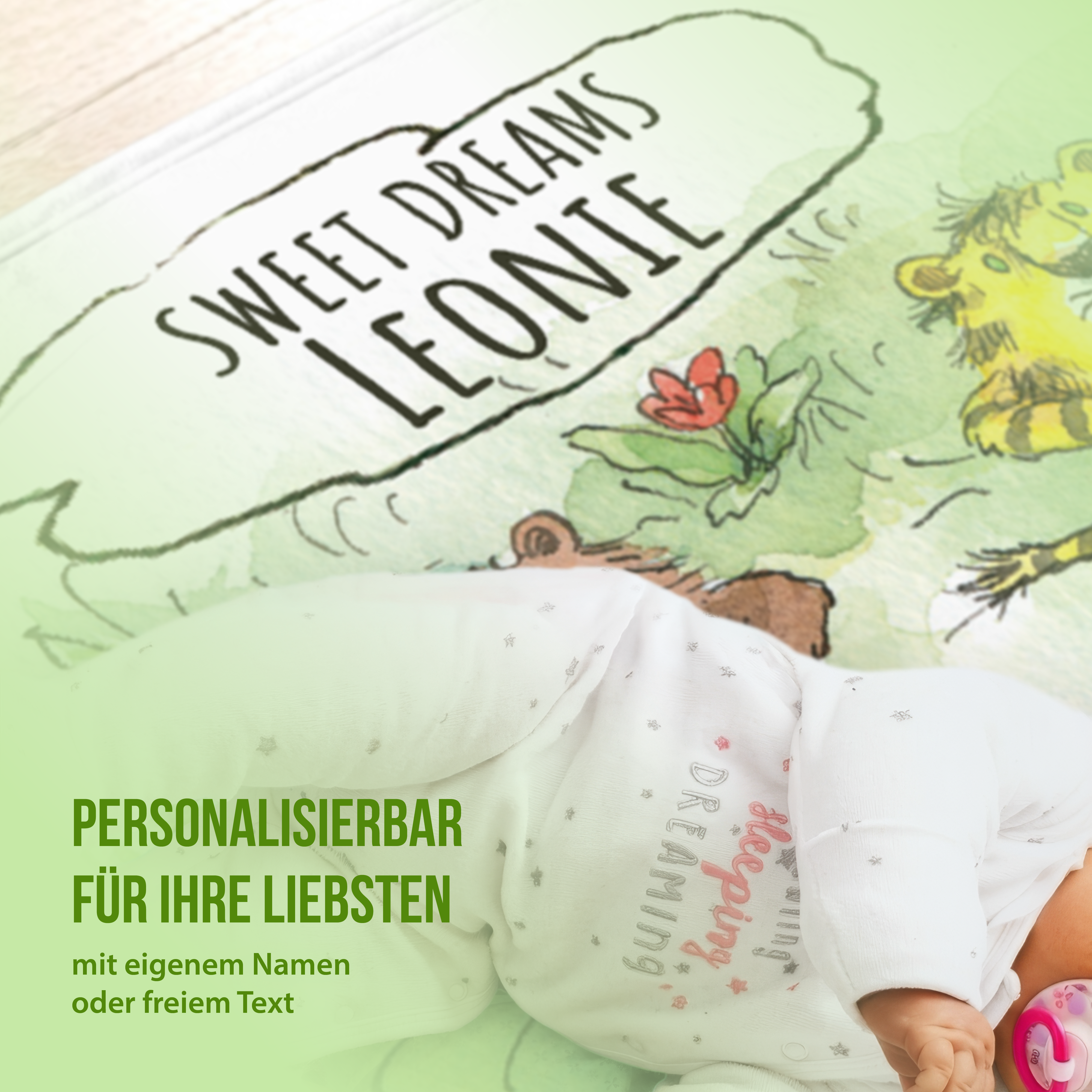 Janosch - Kuscheldecke Time to Relax - Mit Namen oder Text personalisierbar