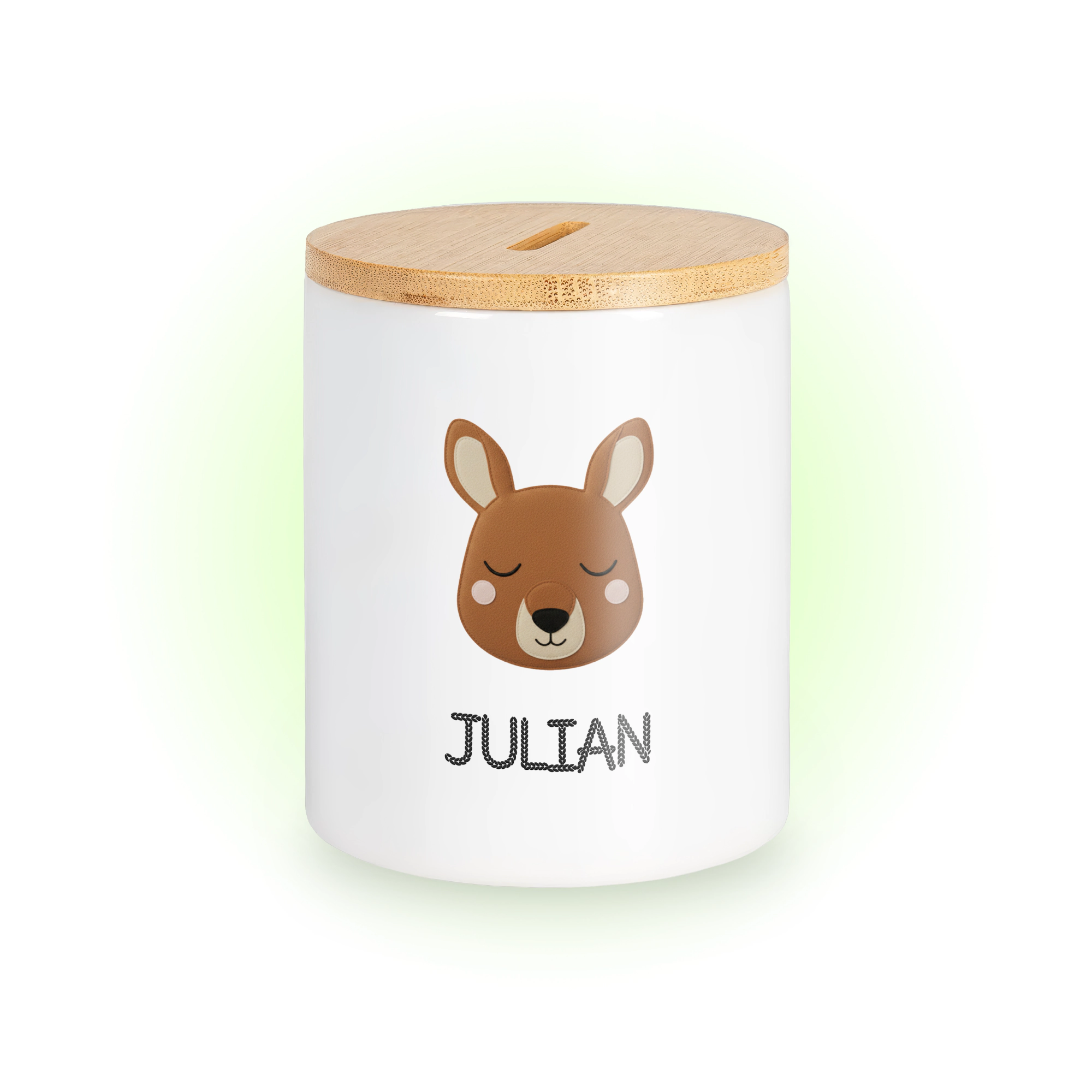 Schlummer-Spardose im Design Känguru - Personalisierbar