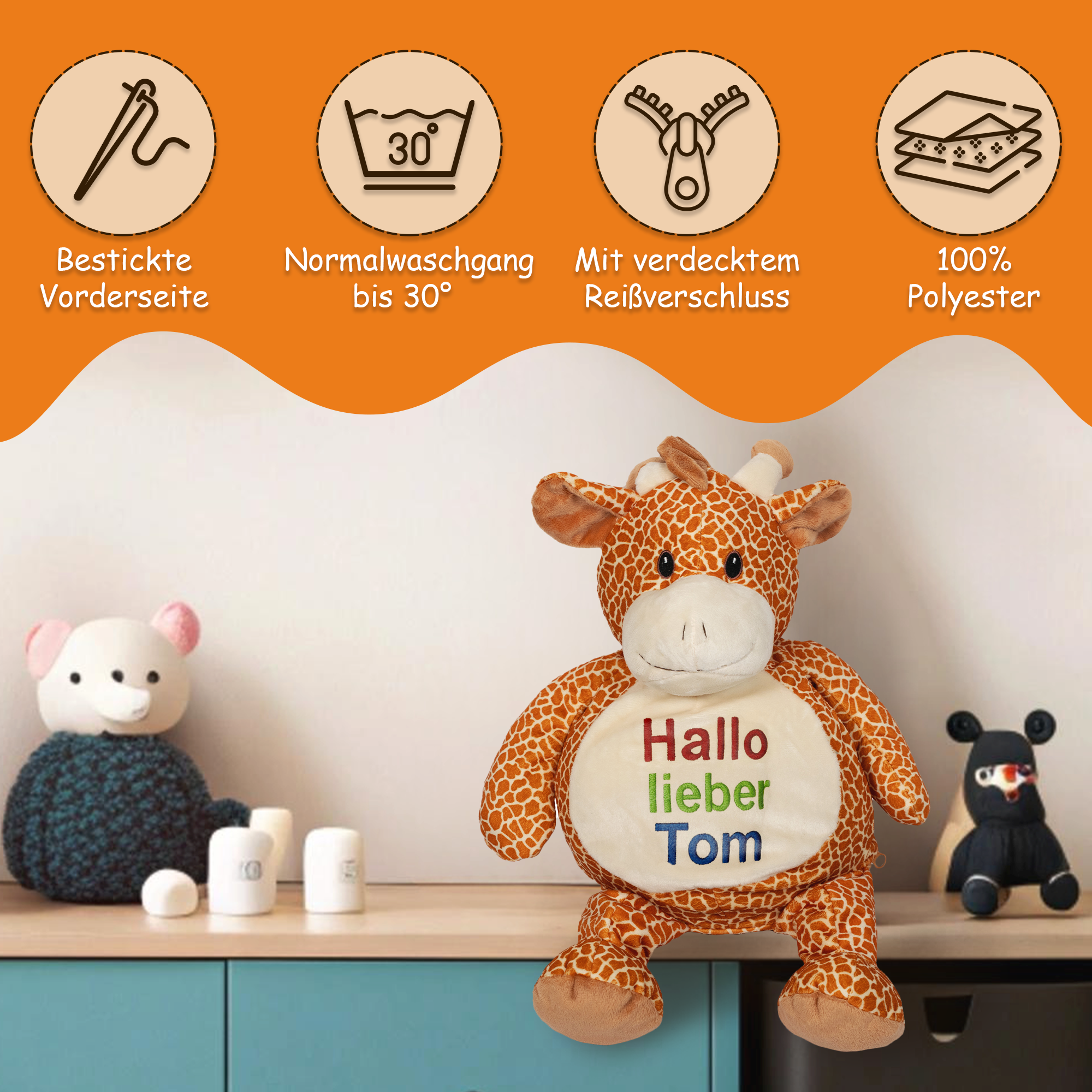 Giraffe mit hochwertigem Stick für eure Kleinen