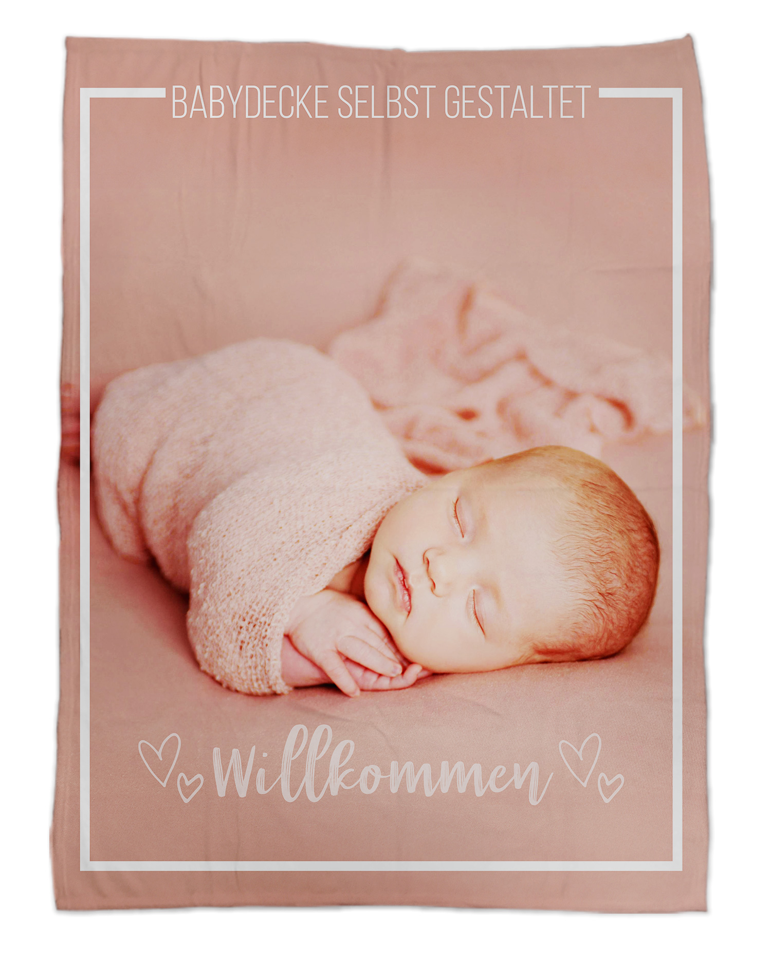 Baby-Kuscheldecke 75 x 100 cm, selbst gestalten