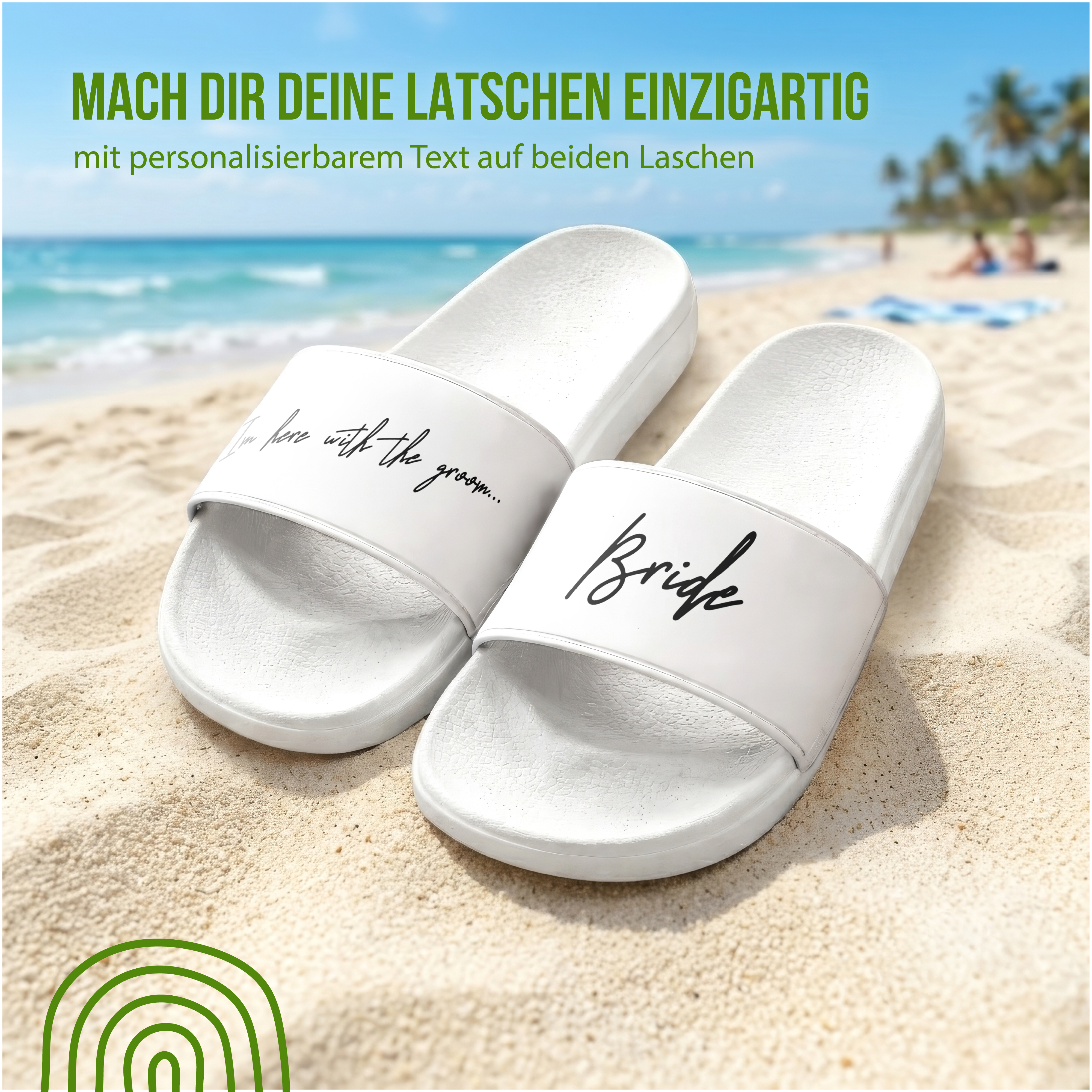 Badelatschen - Bride - Mit Namen oder Text personalisierbar
