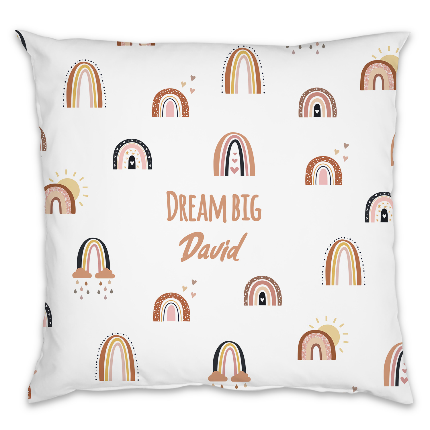 Regenbogenmuster - Kinderkissen mit Namen