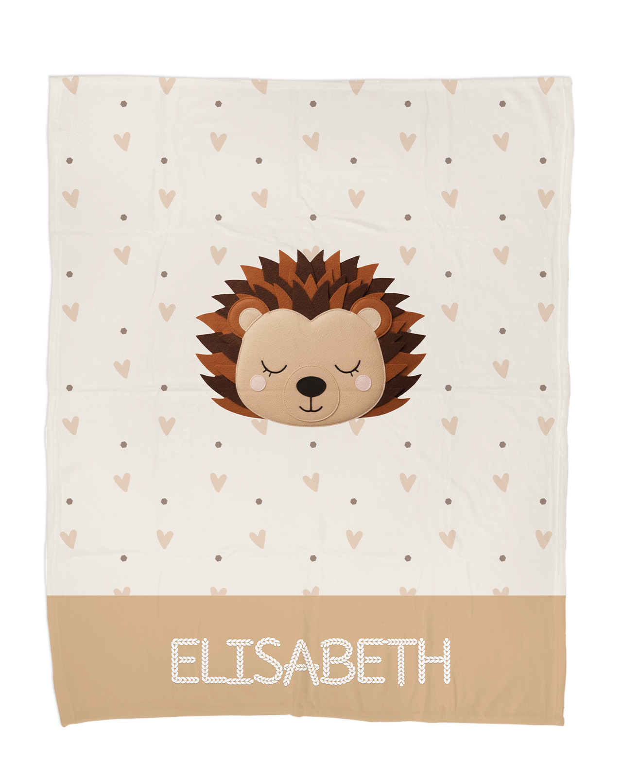 Kuscheldecke - Schlummer-Igel- Mit Namen personalisierbar