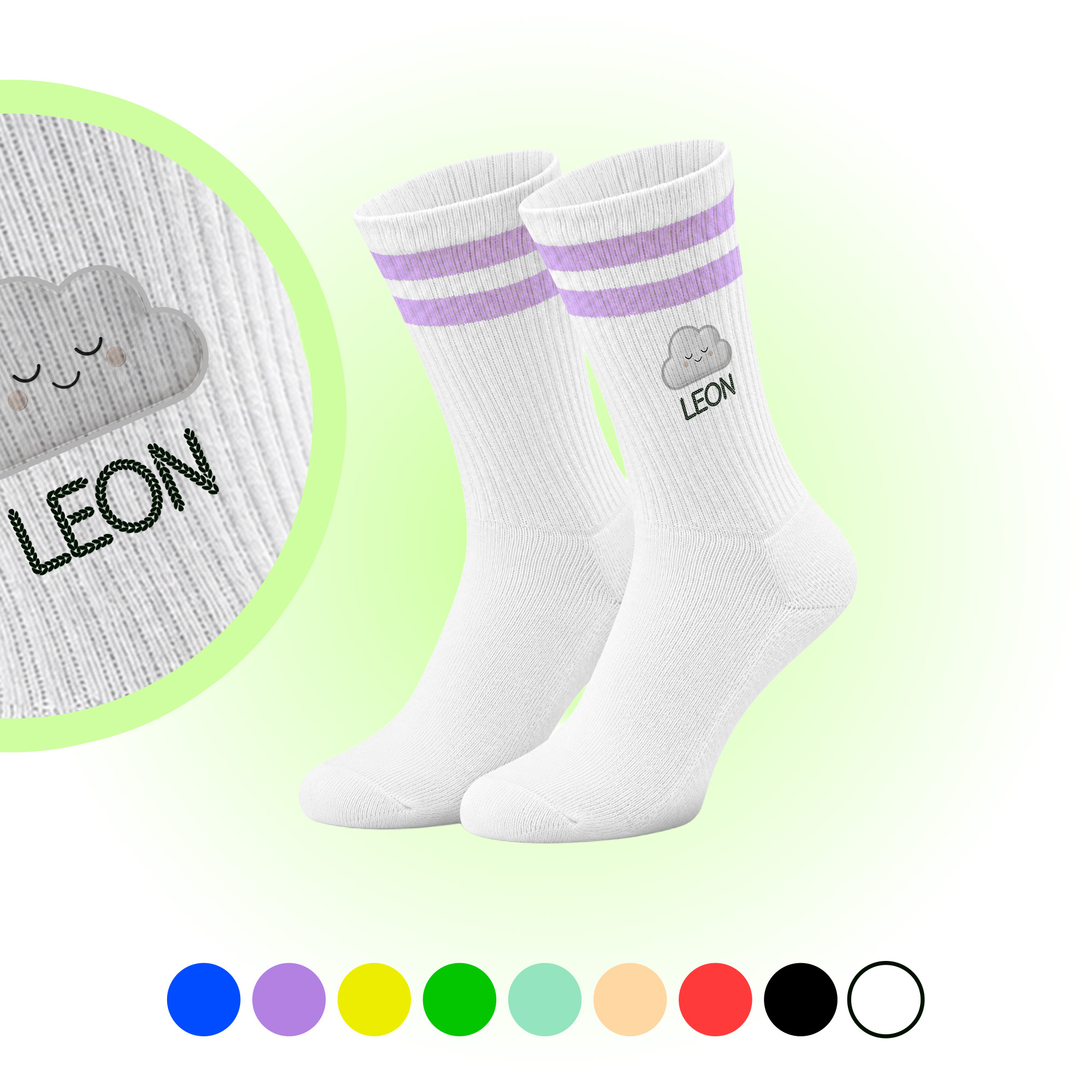 Schlummer Socke - Wolke - Personalisiert mit Namen