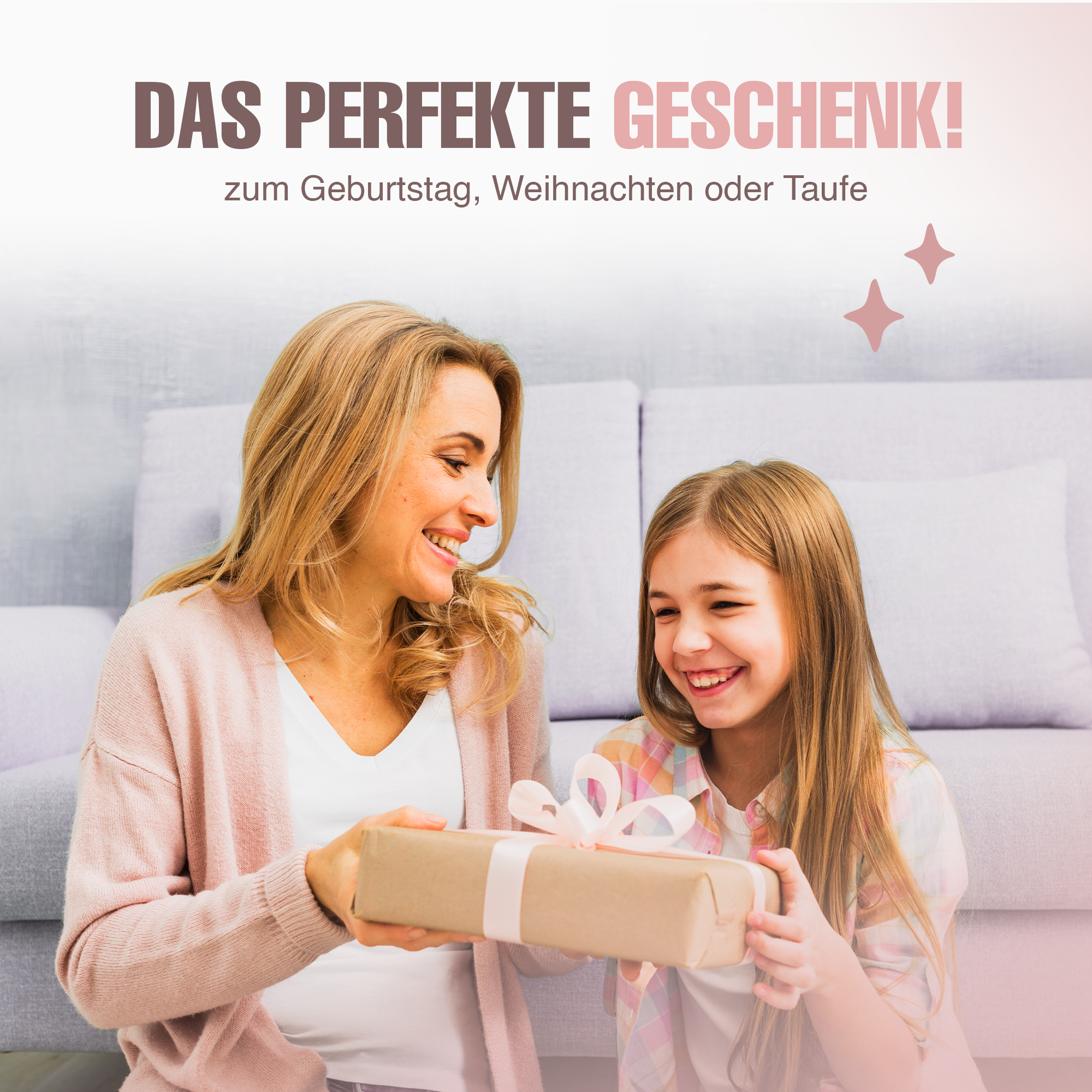 Messlatte für Kinder personalisiert mit Namen und eigenen Texten - Design Regenbogen Sternchen