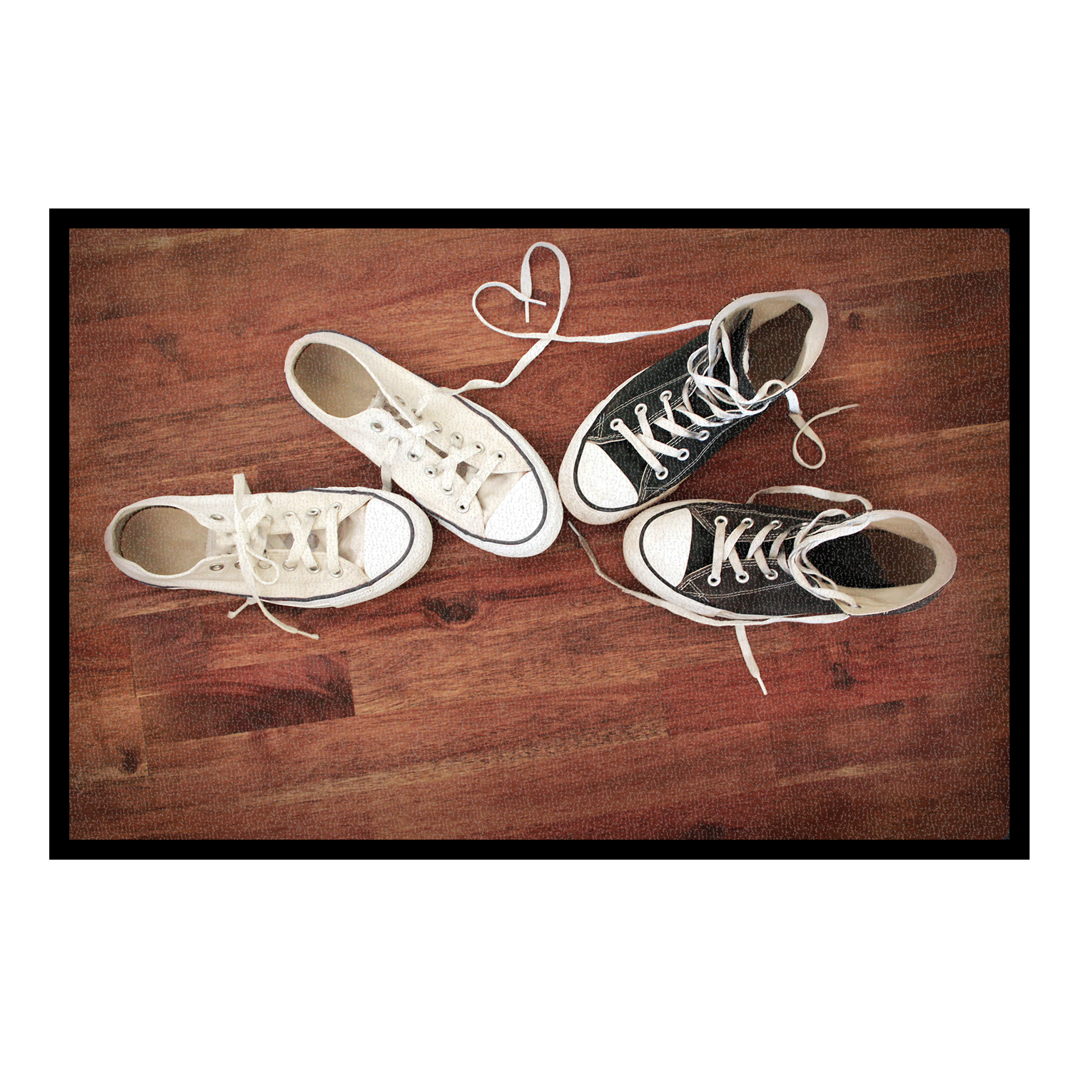 Fussmatte - Sneaker - 2 Erwachsene mit Trittrand