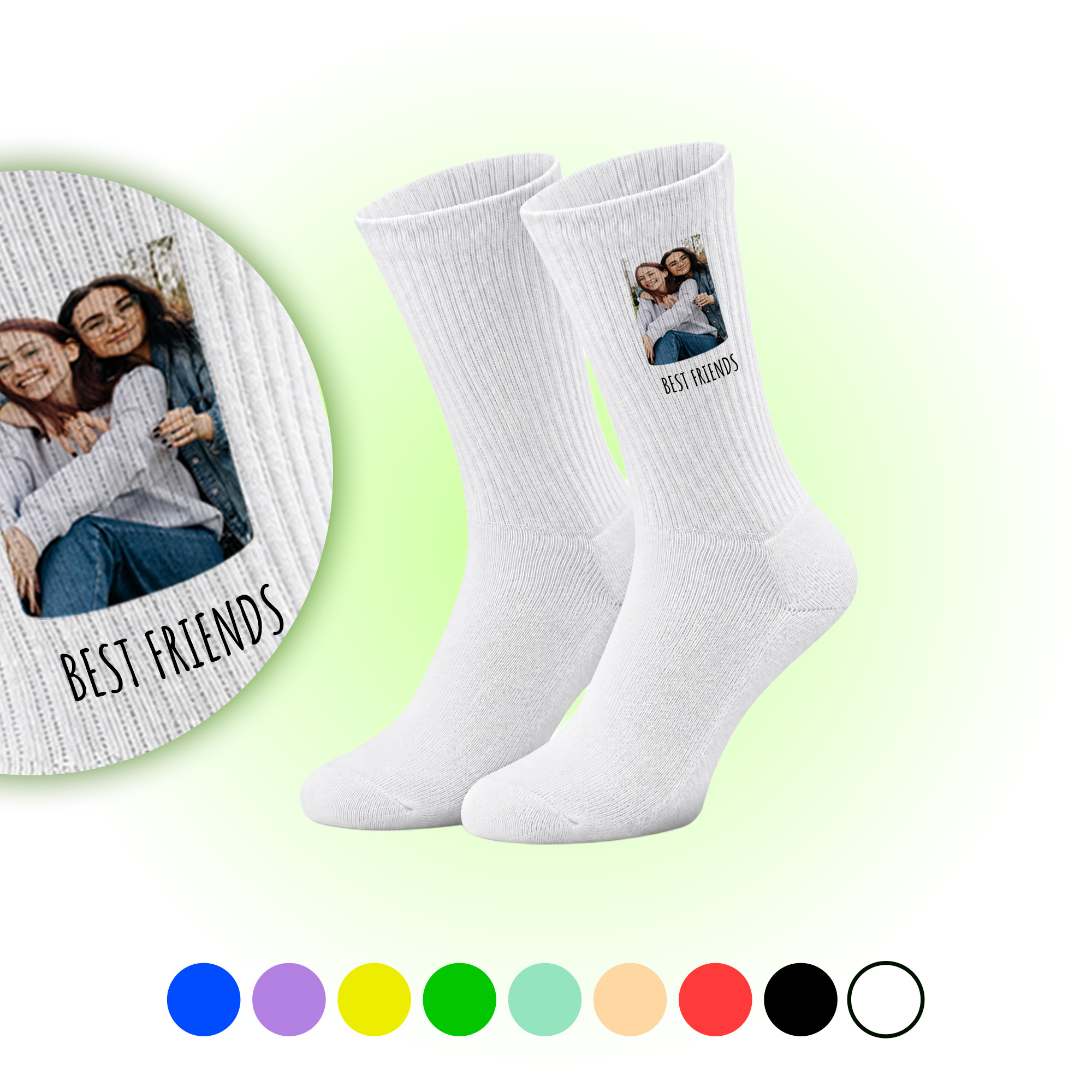 Tennissocken - Für Kinder und Erwachsene - Mit Foto und Text personalisierbar