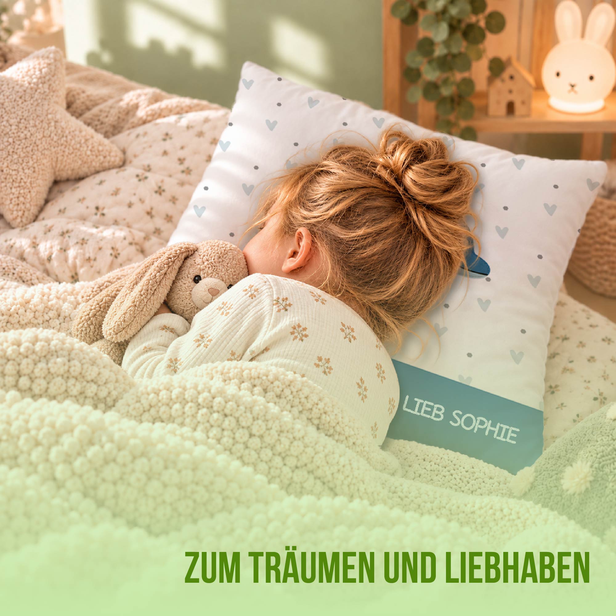 Schlummer-Kissen - Delphin - Mit Namen personalisierbar