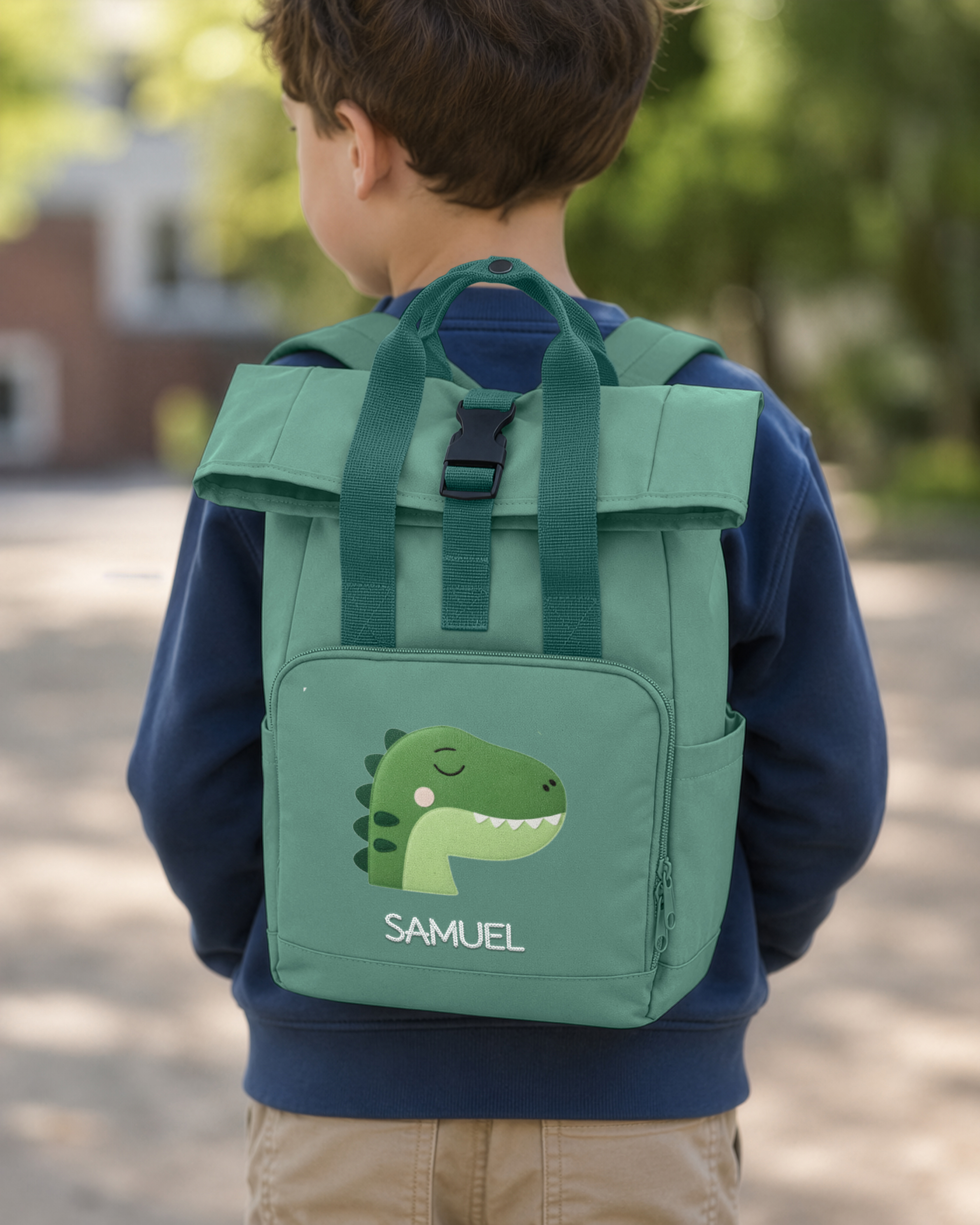 Schlummer Rucksack - Dino - Mit Namen personalisierbar