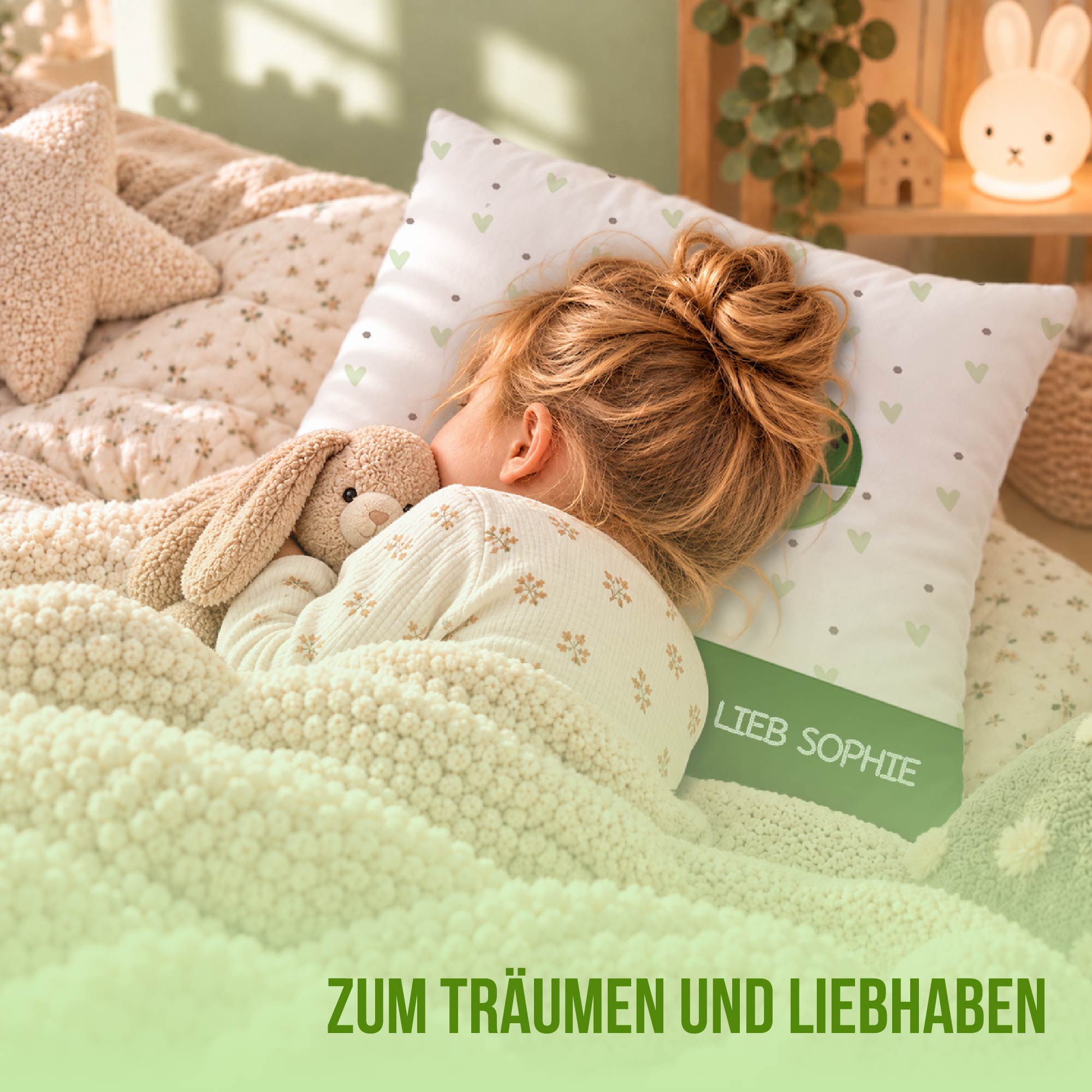 Schlummer-Kissen - Dino - Mit Namen personalisierbar
