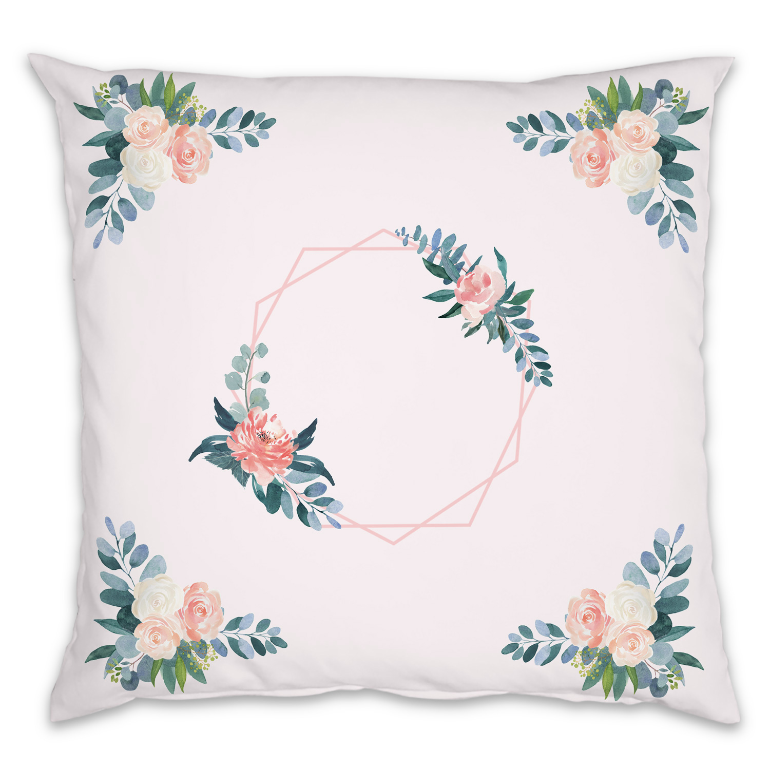 Rosenmuster - Kinderkissen mit Namen